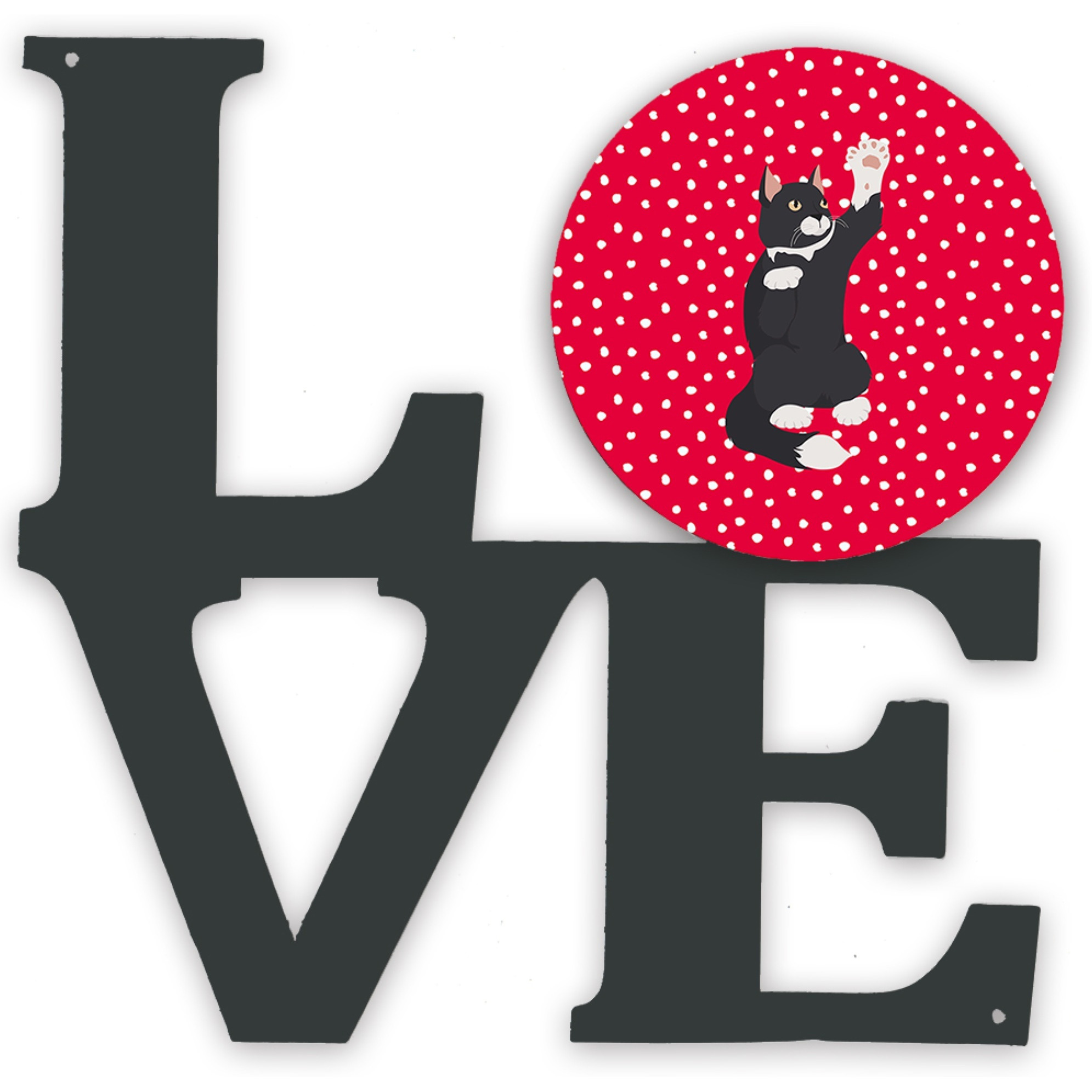 &quotCaroline's Treasures American Polydactyl Cat Metal Artwork Love wall-decor, Multicolor"