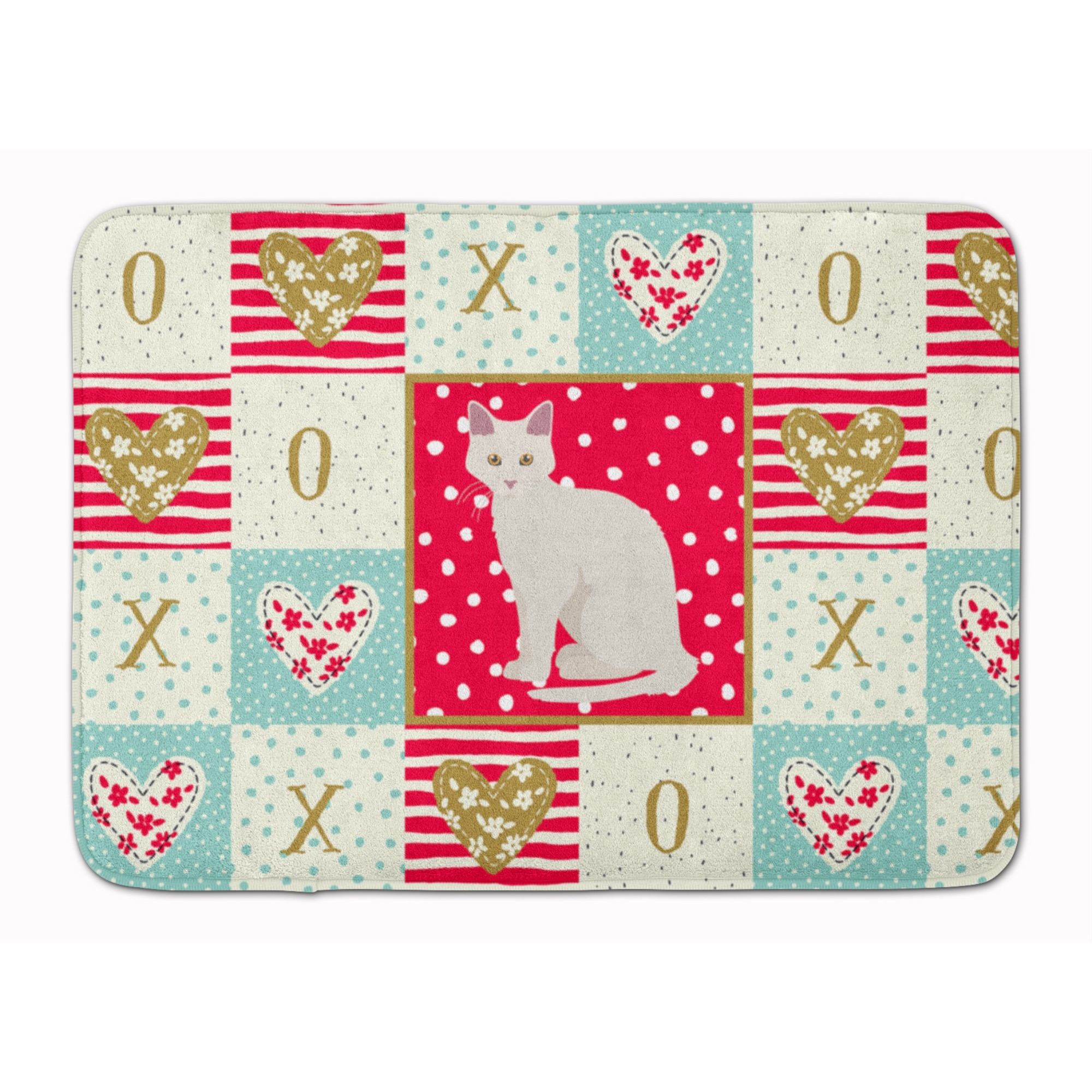 &quotCaroline's Treasures Aphrodite Giant Cat Love Machine Washable Memory Foam Mat doormats, Multicolor"