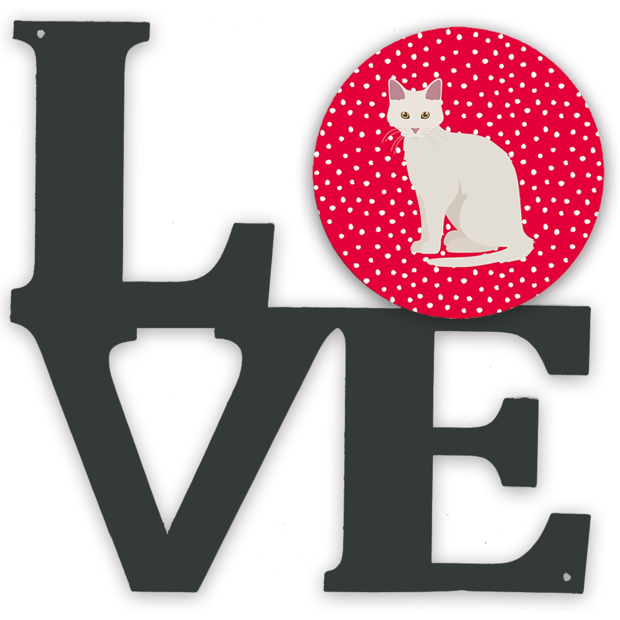 &quotCaroline's Treasures Aphrodite Giant Cat Metal Artwork Love wall-decor, Multicolor"
