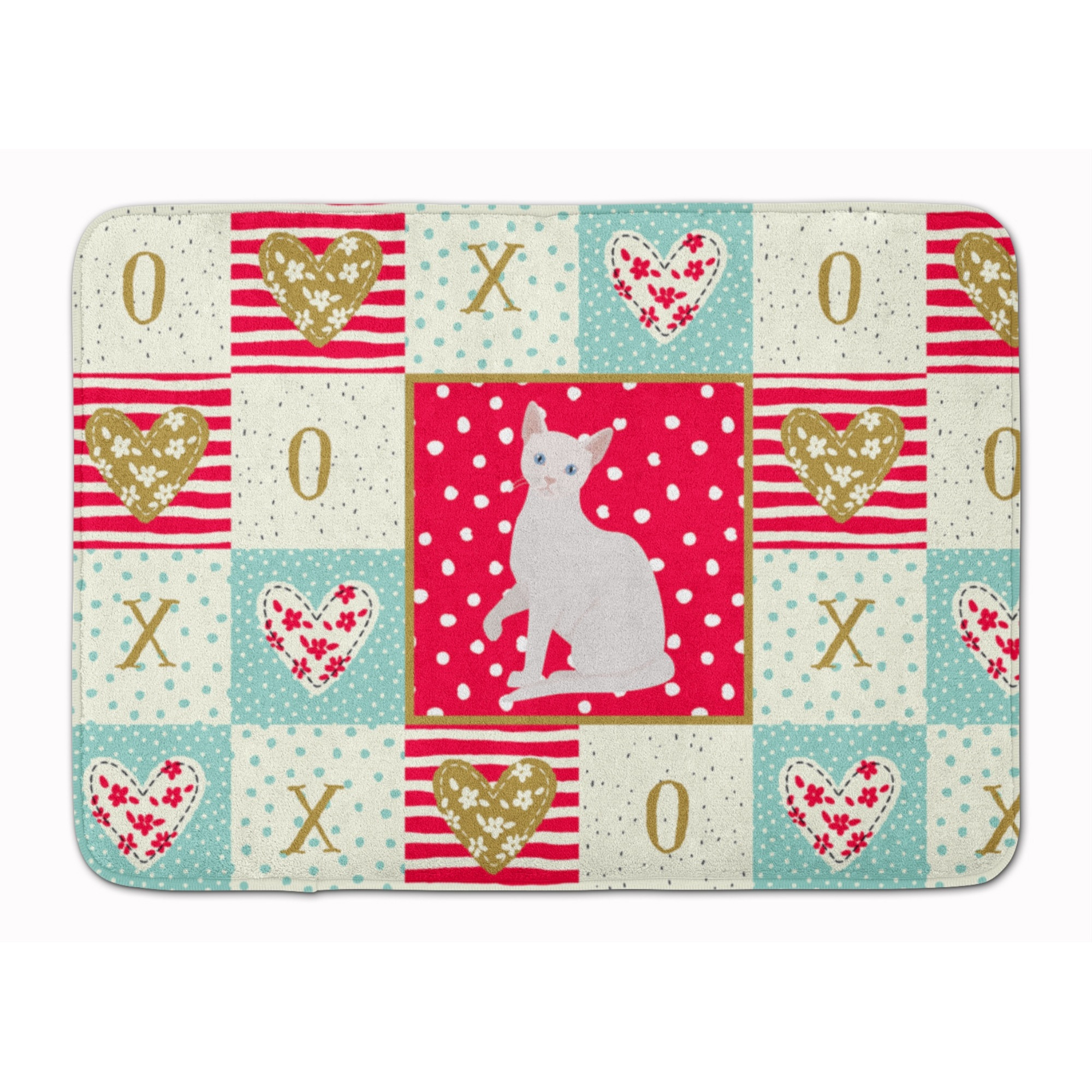&quotCaroline's Treasures Arabian Mau Cat Love Machine Washable Memory Foam Mat doormats, Multicolor"