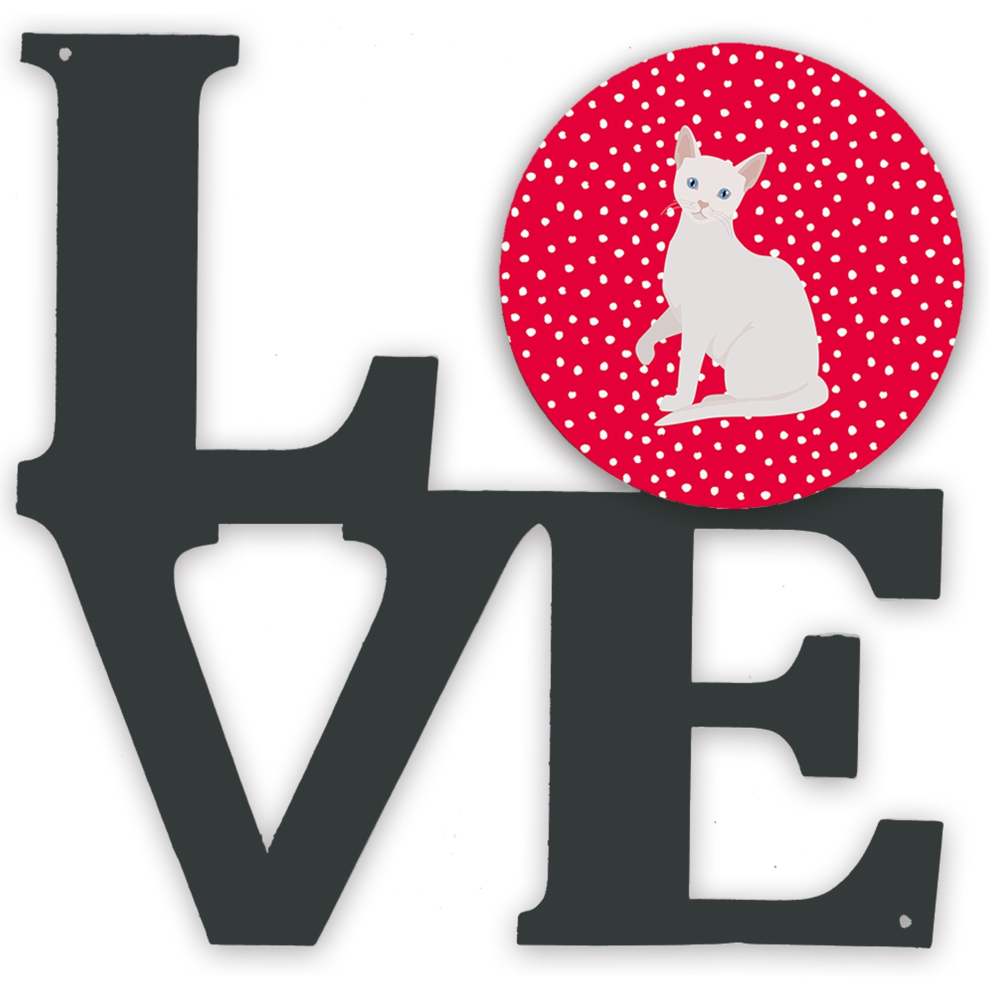 &quotCaroline's Treasures Arabian Mau Cat Metal Artwork Love wall-decor, Multicolor"