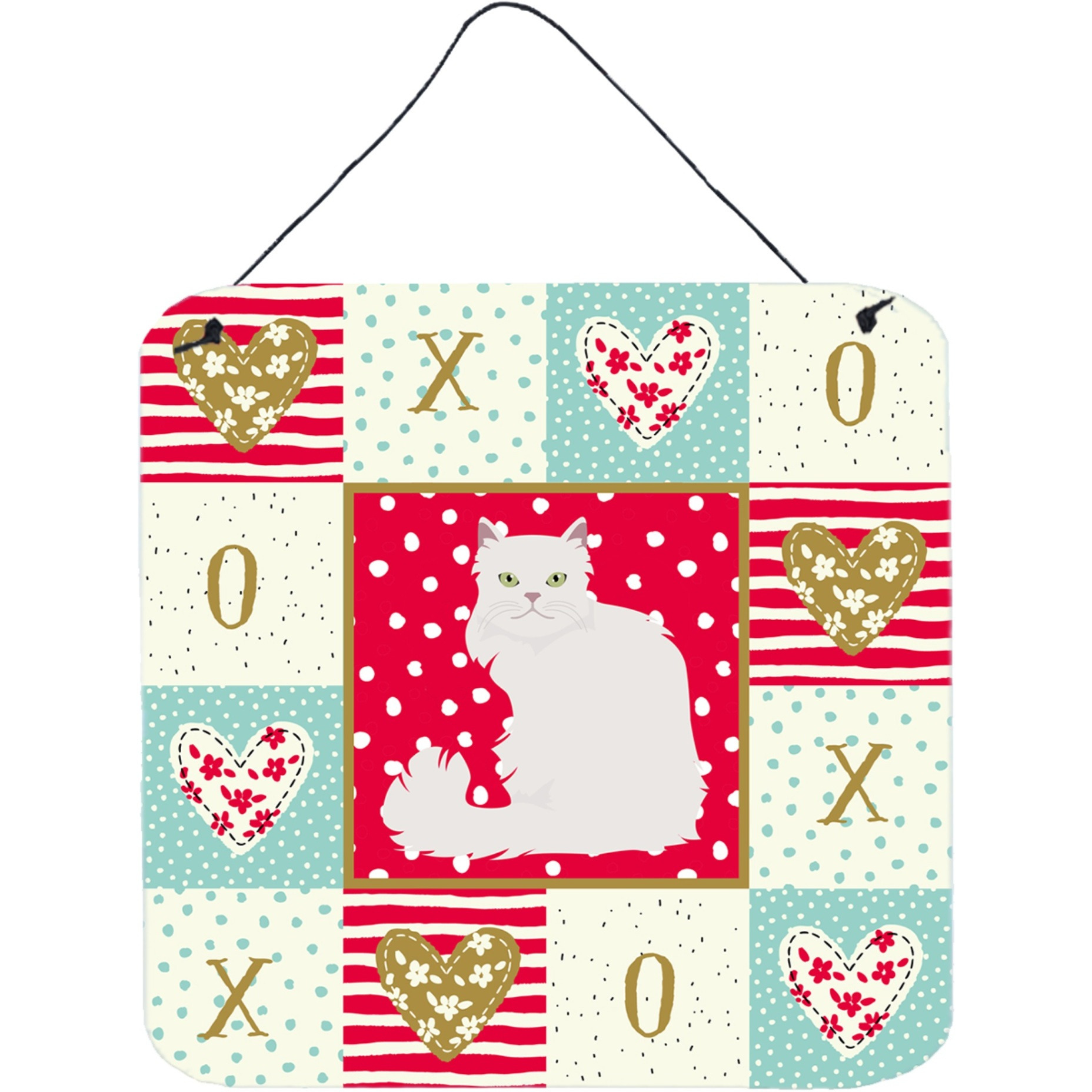 &quotCaroline's Treasures Asian Semi Longhaired Cat Love Door Hanging Prints wall-decor, Multicolor"