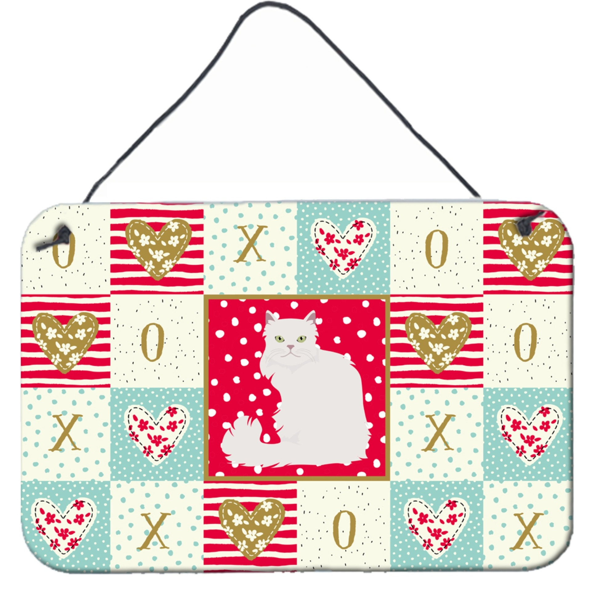 &quotCaroline's Treasures Asian Semi Longhaired Cat Love Door Hanging Prints wall-decor, Multicolor"