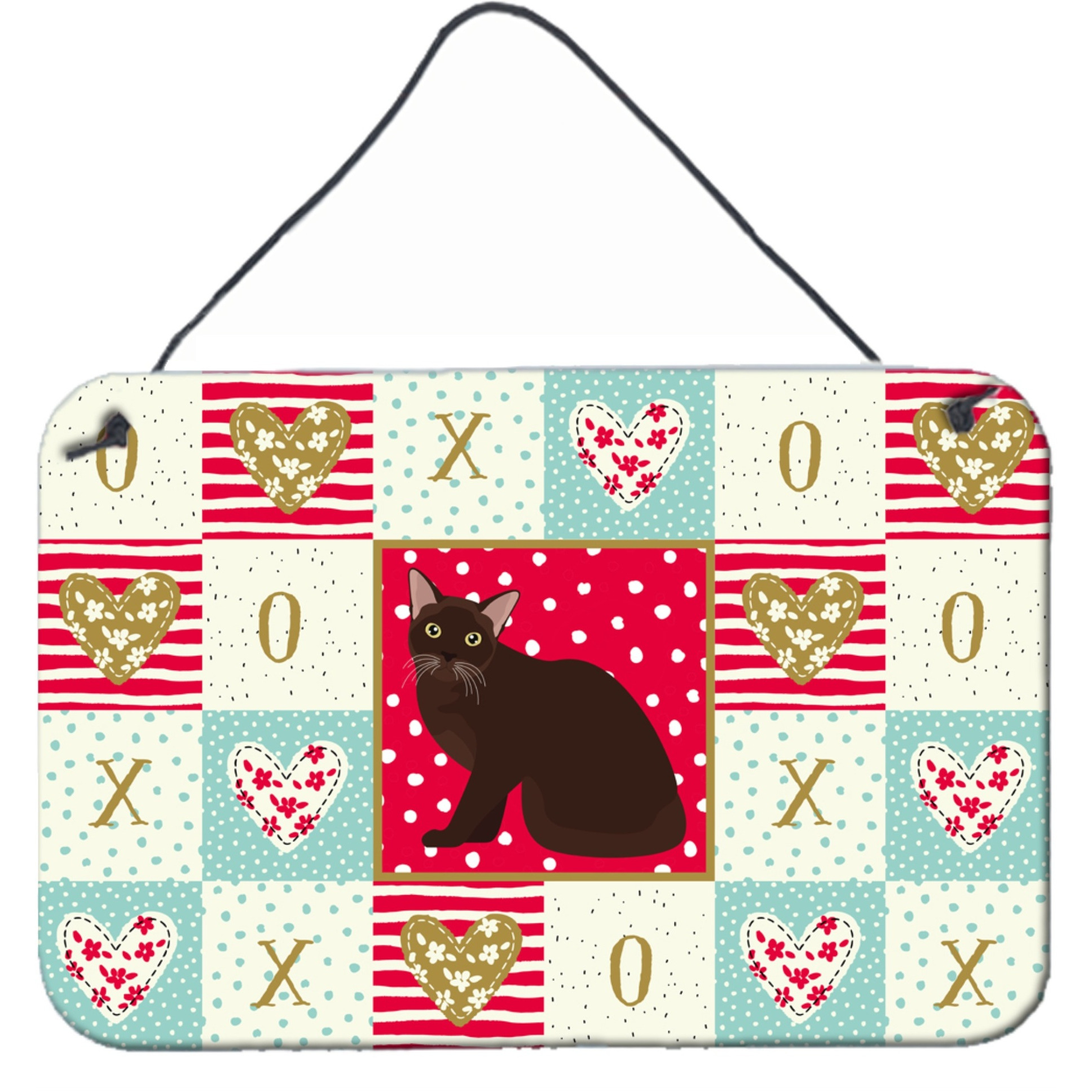 &quotCaroline's Treasures Burmese Cat Love Door Hanging Prints wall-decor, Multicolor"