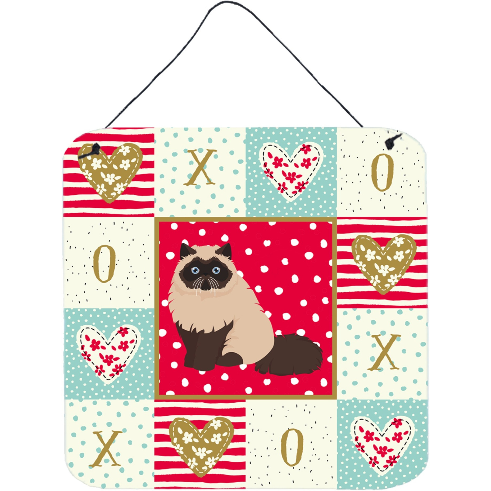 &quotCaroline's Treasures Colorpoint Persian Hymalayan Cat Love Door Hanging Prints wall-decor, Multicolor"