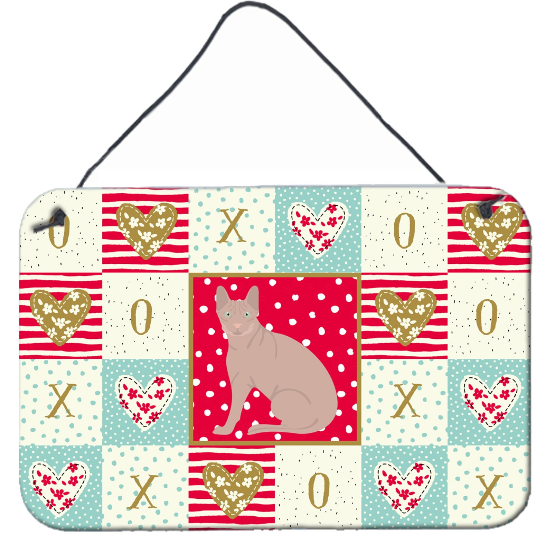 &quotCaroline's Treasures Don Sphynx Cat Love Door Hanging Prints wall-decor, Multicolor"