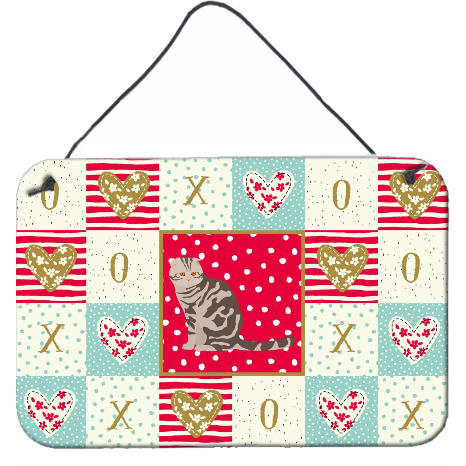 &quotCaroline's Treasures Foldex Exotic Fold Cat Love Door Hanging Prints wall-decor, Multicolor"