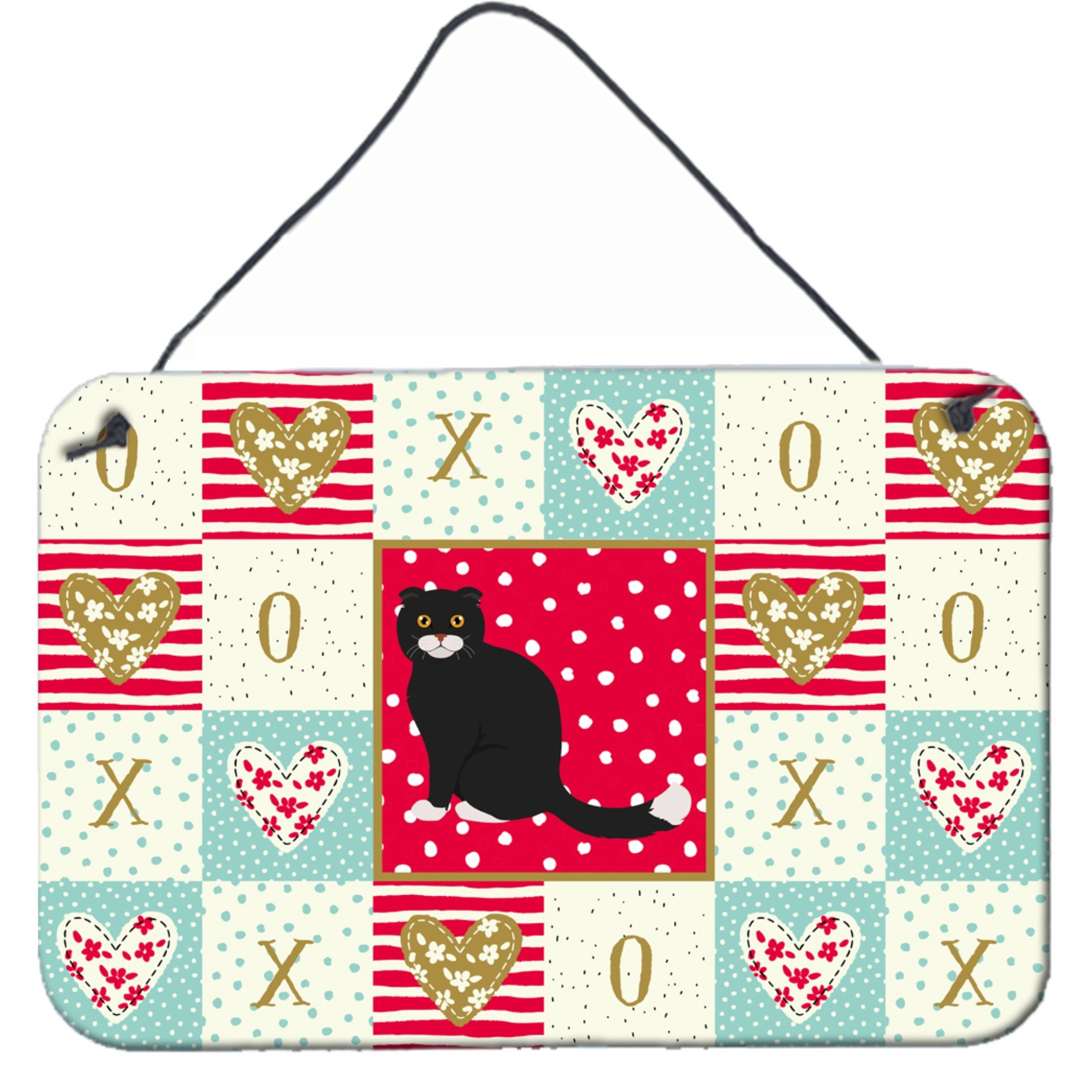 &quotCaroline's Treasures Foldex Exotic Fold 2 Cat Love Door Hanging Prints wall-decor, Multicolor"