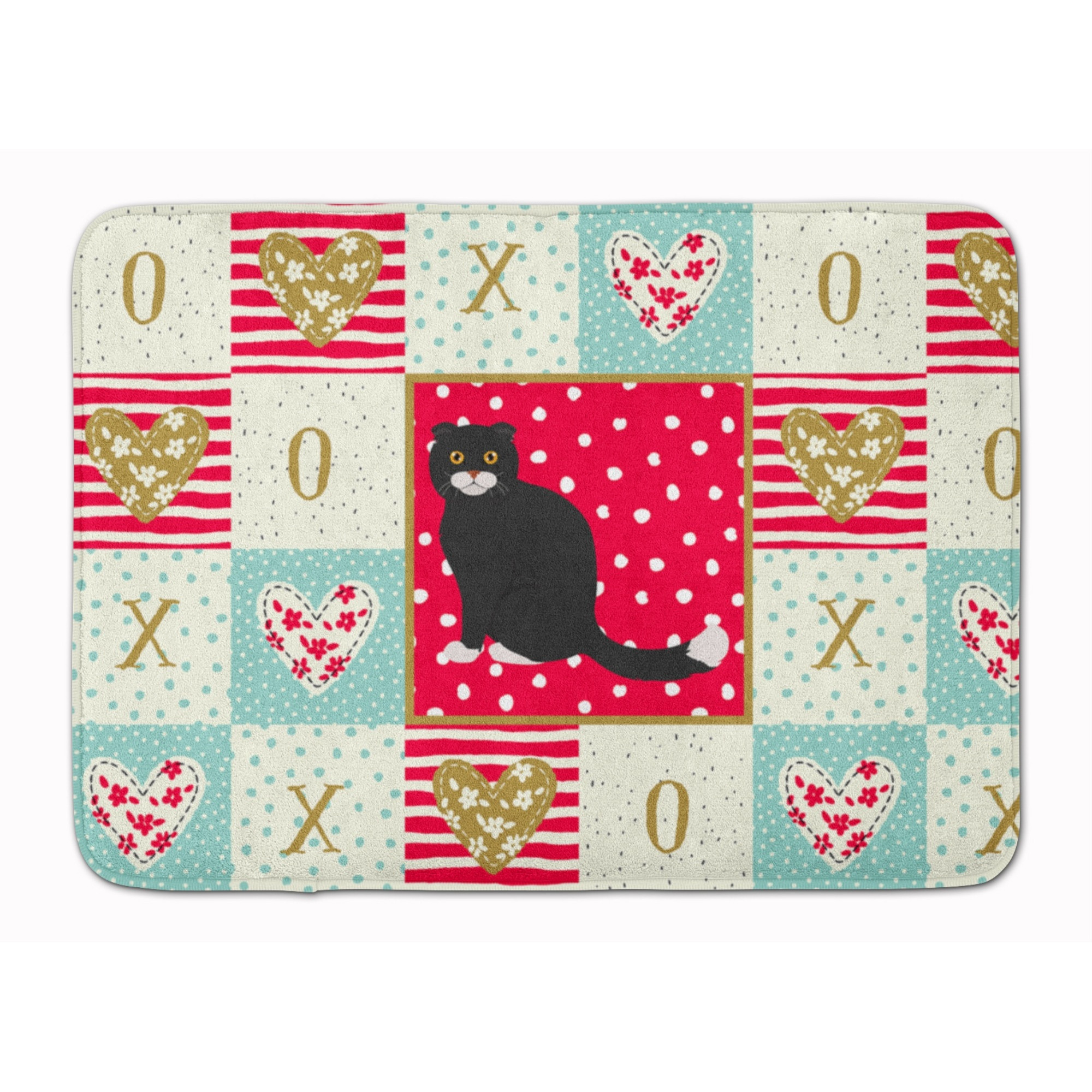&quotCaroline's Treasures Foldex Exotic Fold 2 Cat Love Machine Washable Memory Foam Mat doormats, Multicolor"