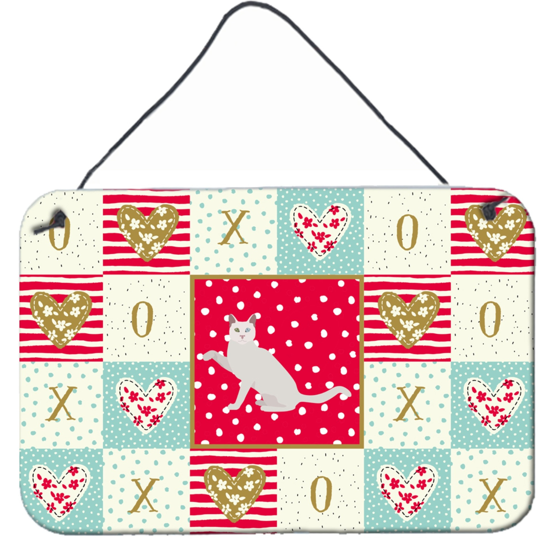 &quotCaroline's Treasures Khao Manee Cat Love Door Hanging Prints wall-decor, Multicolor"