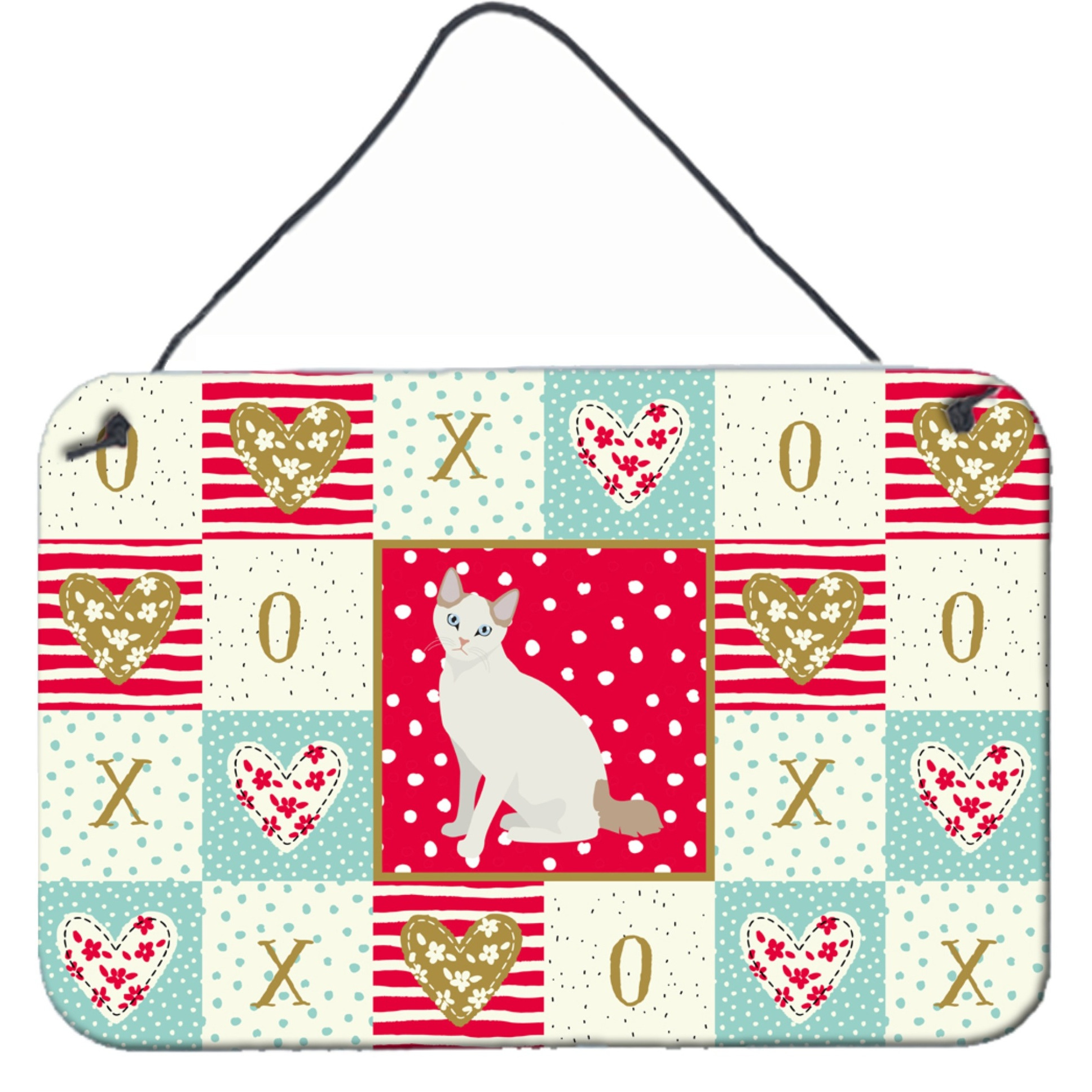 &quotCaroline's Treasures Korean Bobtail Cat Love Door Hanging Prints wall-decor, Multicolor"