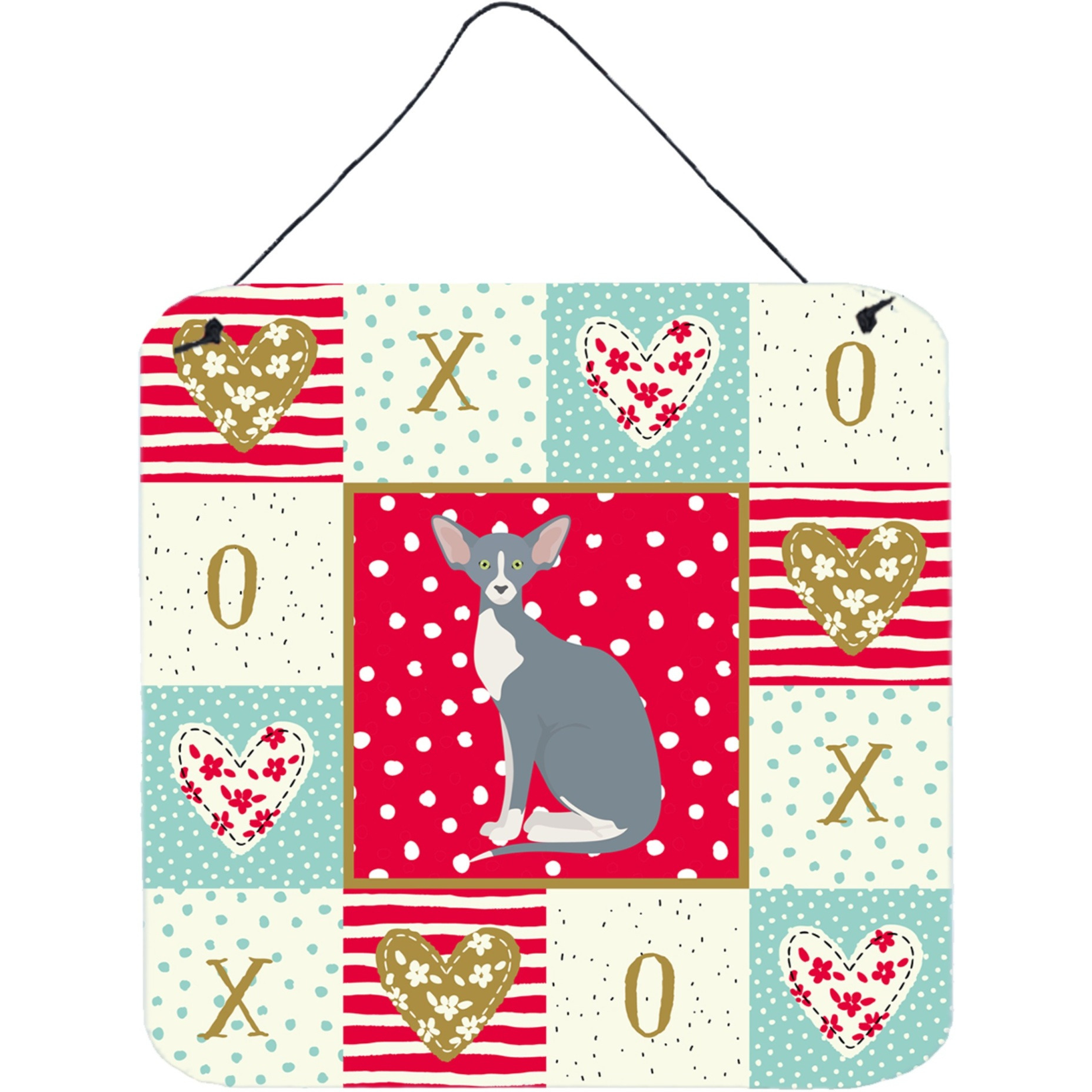 &quotCaroline's Treasures Peterbald Cat Love Door Hanging Prints wall-decor, Multicolor"