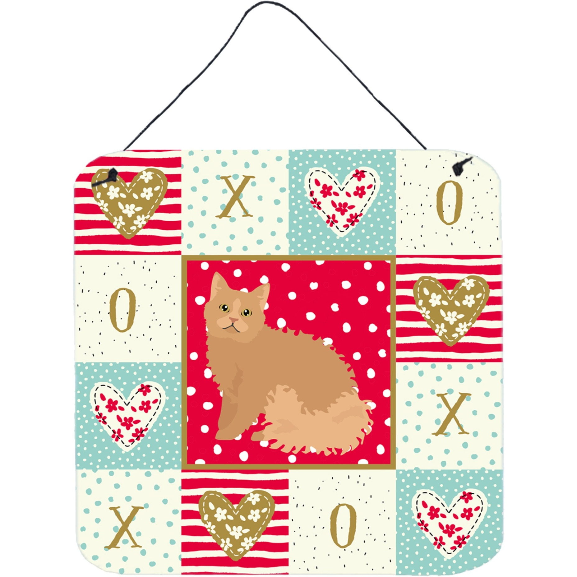&quotCaroline's Treasures Selkirk Rex Cat Love Door Hanging Prints wall-decor, Multicolor"