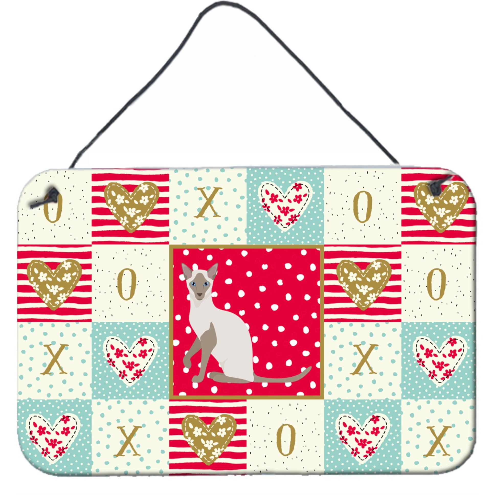 &quotCaroline's Treasures Siamese Modern Cat Love Door Hanging Prints wall-decor, Multicolor"