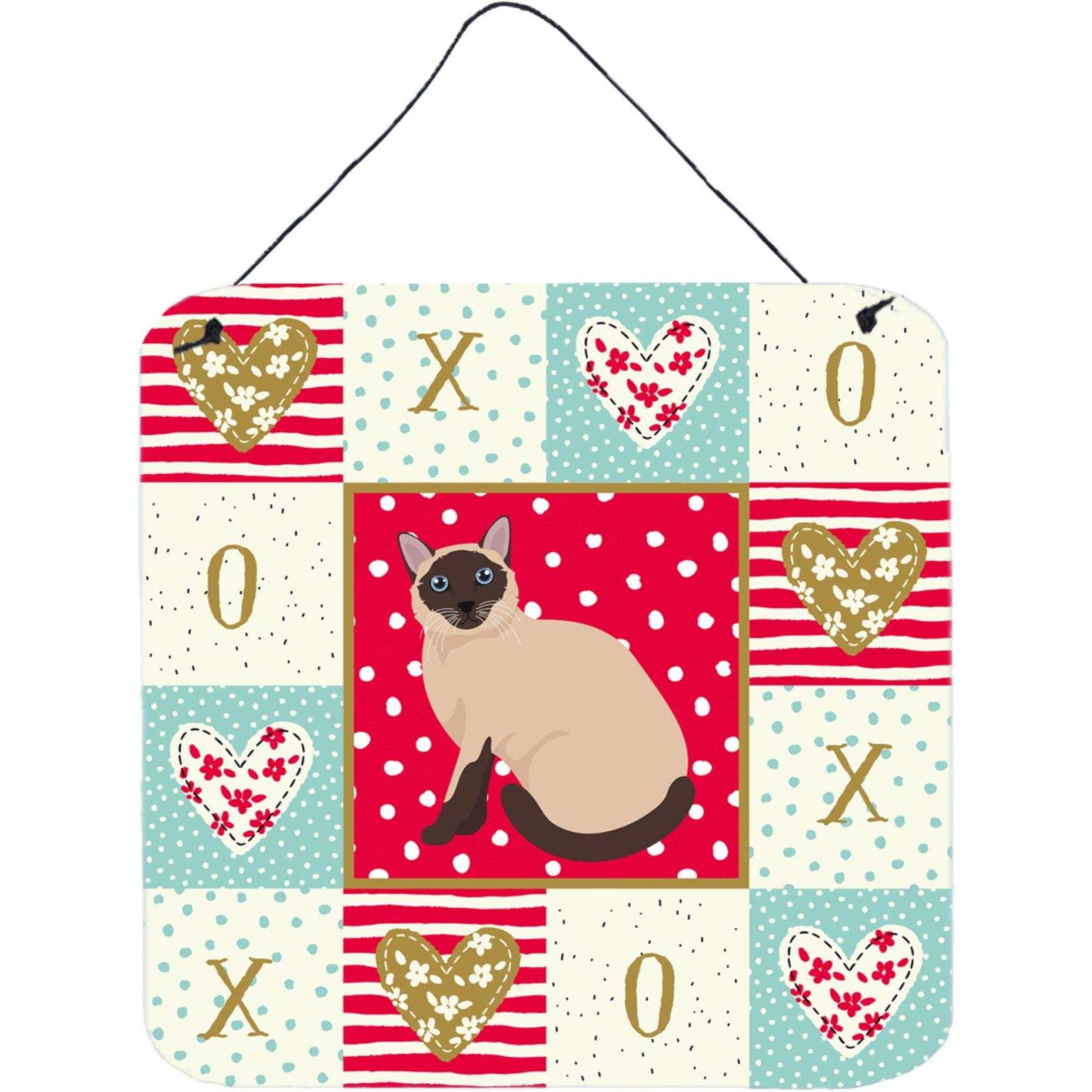 &quotCaroline's Treasures Siamese Traditional Cat Love Door Hanging Prints wall-decor, Multicolor"