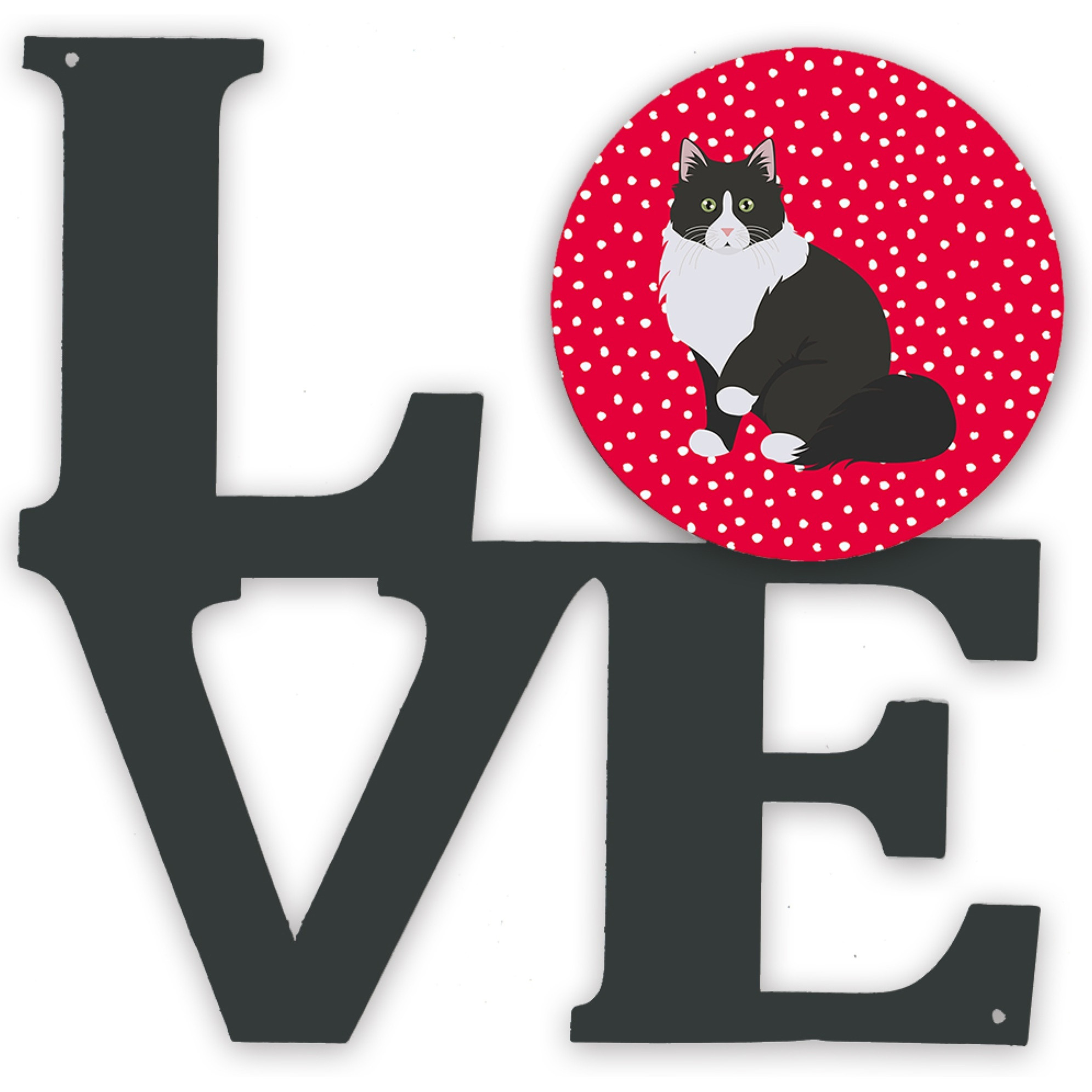 &quotCaroline's Treasures Siberian Forest Cat Metal Artwork Love wall-decor, Multicolor"