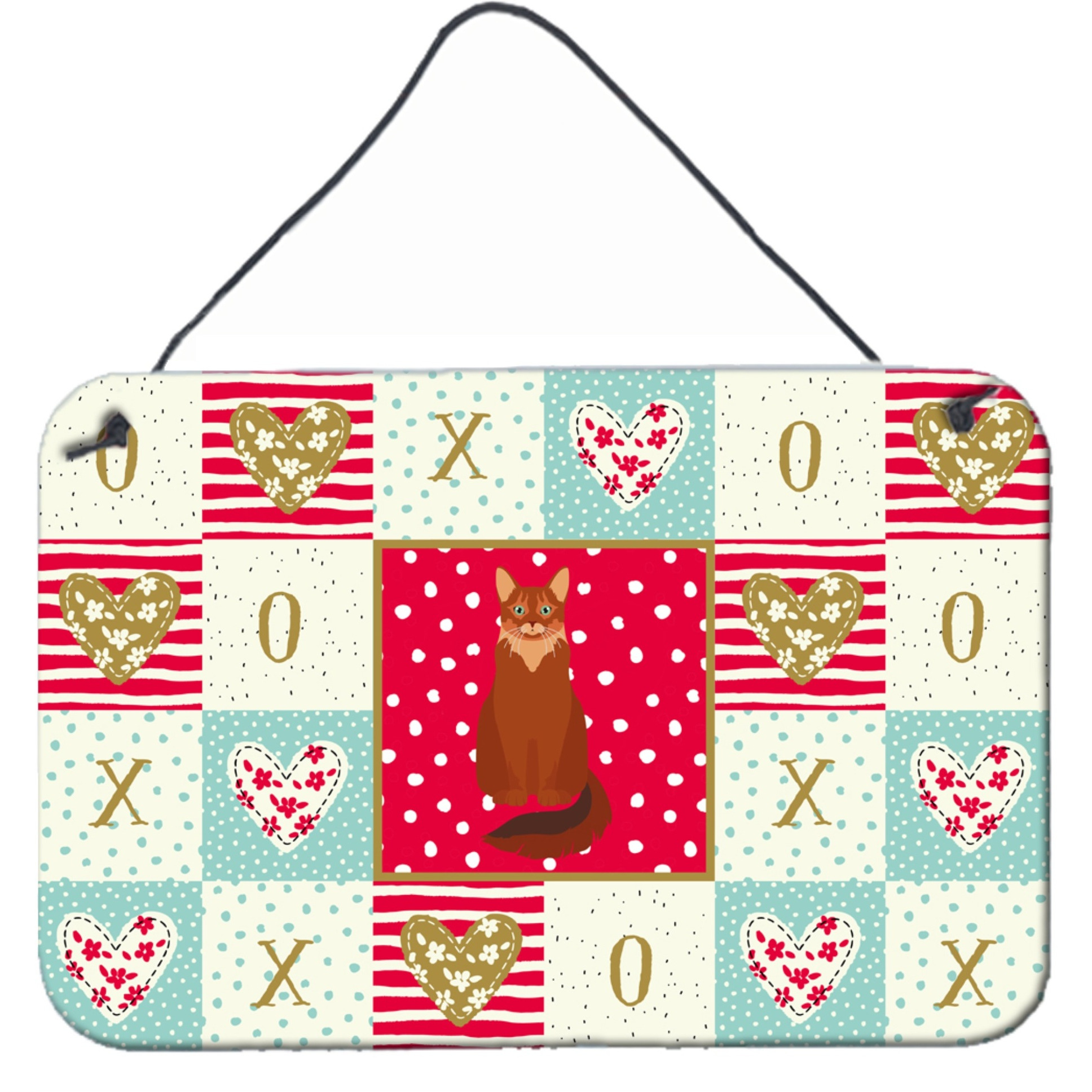 &quotCaroline's Treasures Somali Cat Love Door Hanging Prints wall-decor, Multicolor"