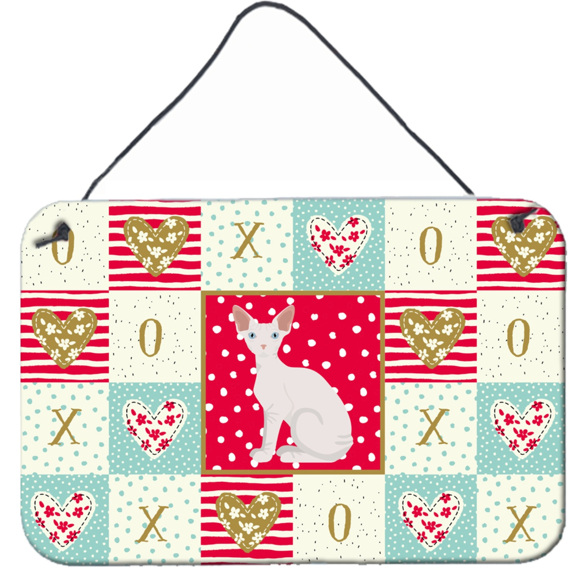 &quotCaroline's Treasures Sphynx Cat Love Door Hanging Prints wall-decor, Multicolor"