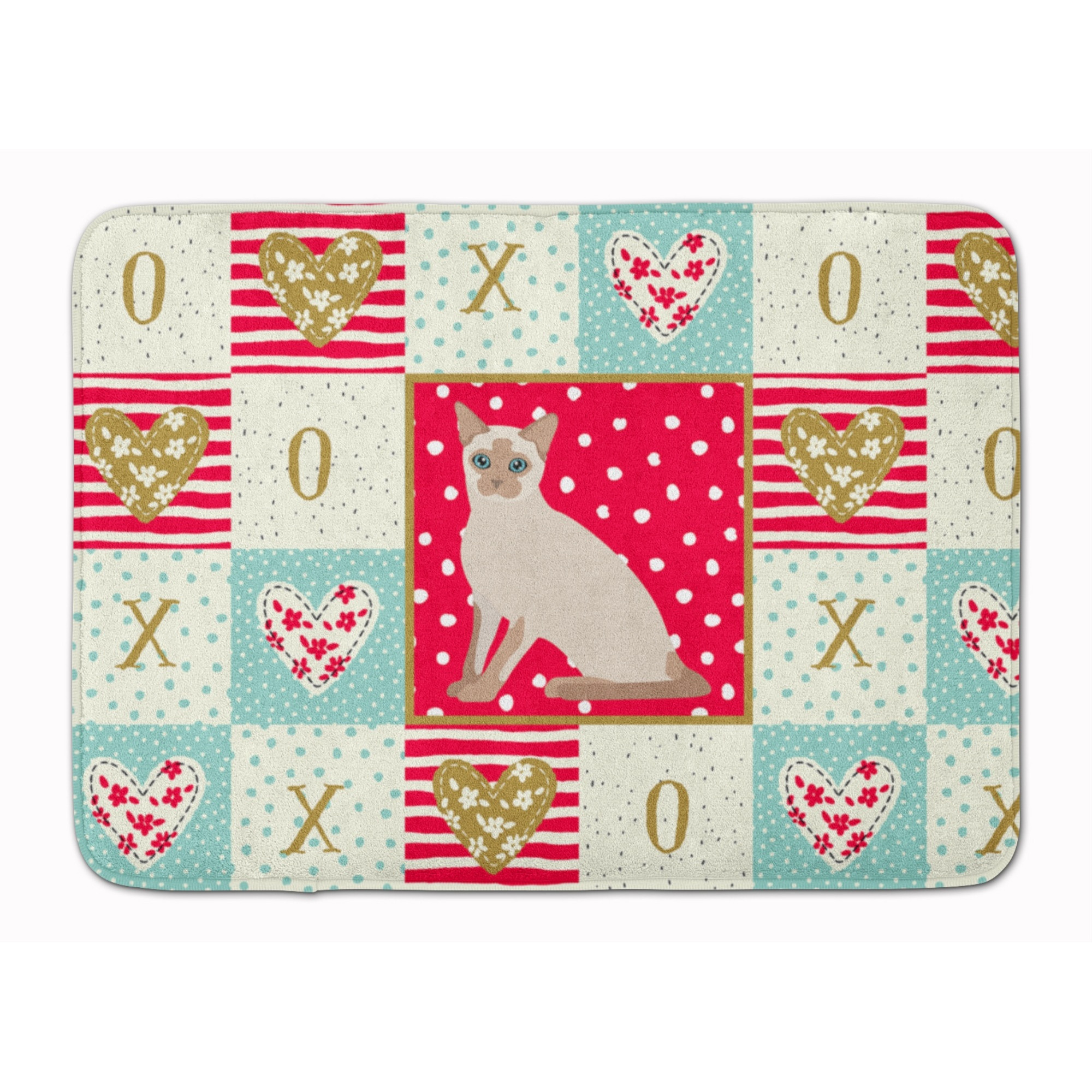 &quotCaroline's Treasures Tonkinese Cat Love Machine Washable Memory Foam Mat doormats, Multicolor"