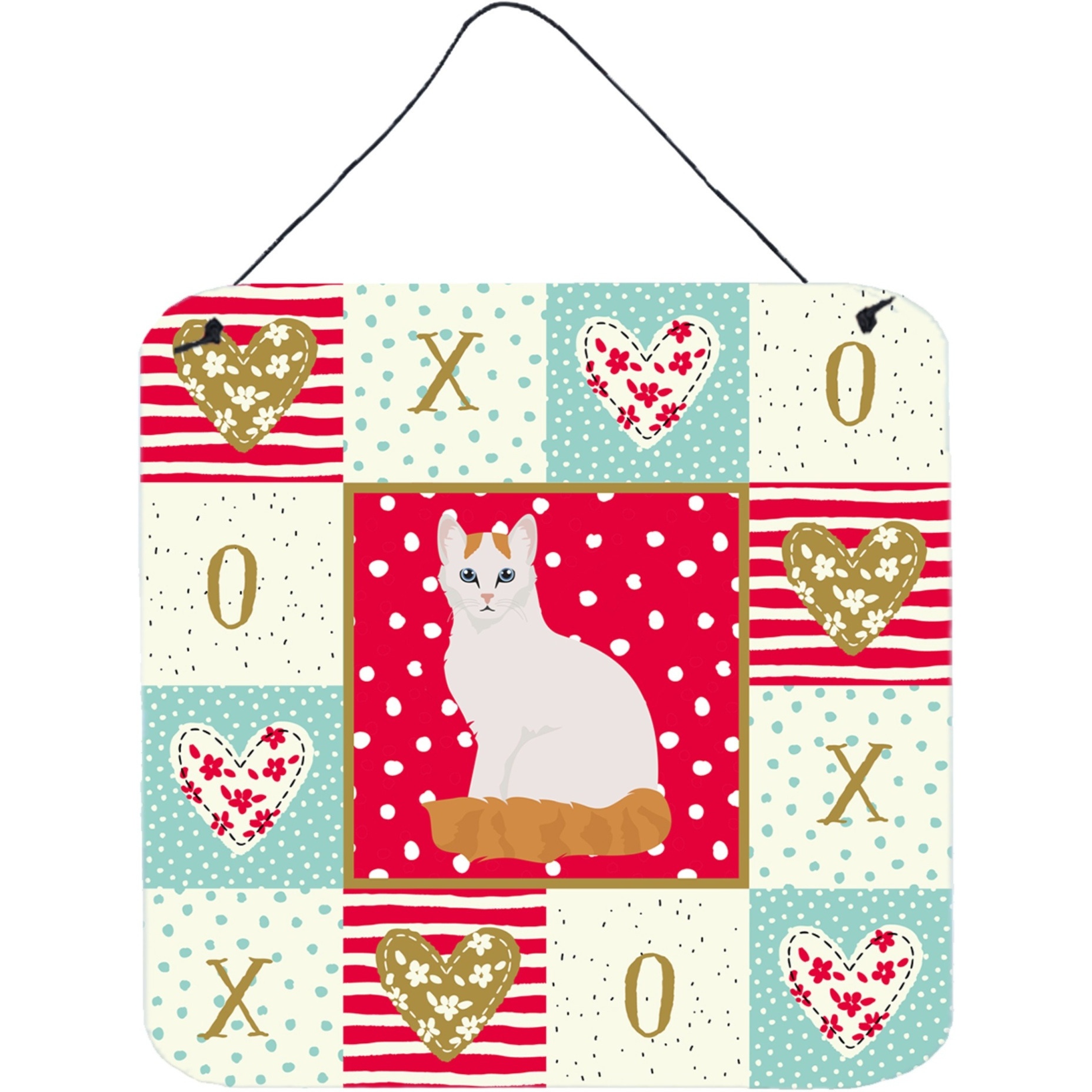 &quotCaroline's Treasures Turkish Van Cat Love Door Hanging Prints wall-decor, Multicolor"