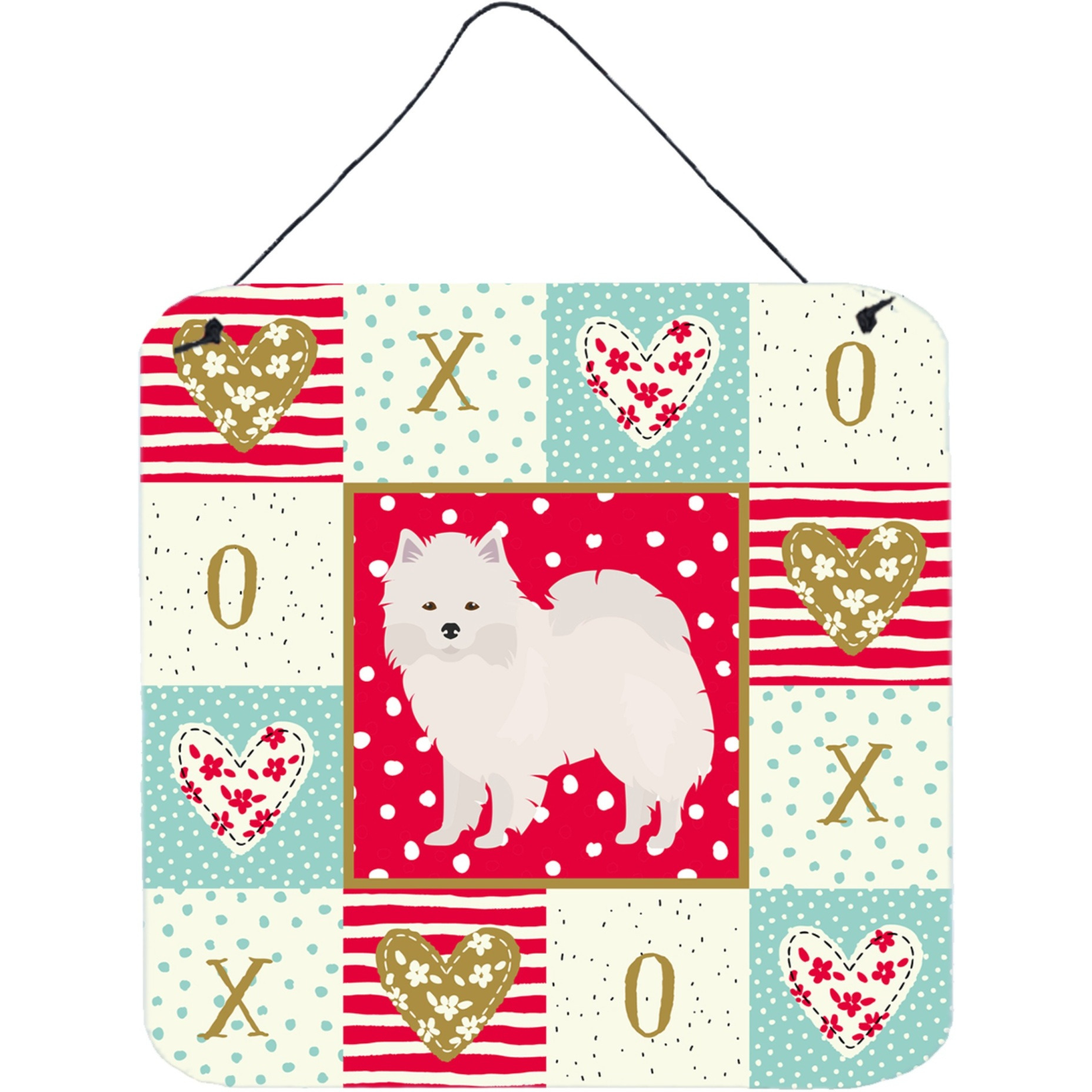 &quotCaroline's Treasures American Eskimo Love Door Hanging Prints wall-decor, Multicolor"