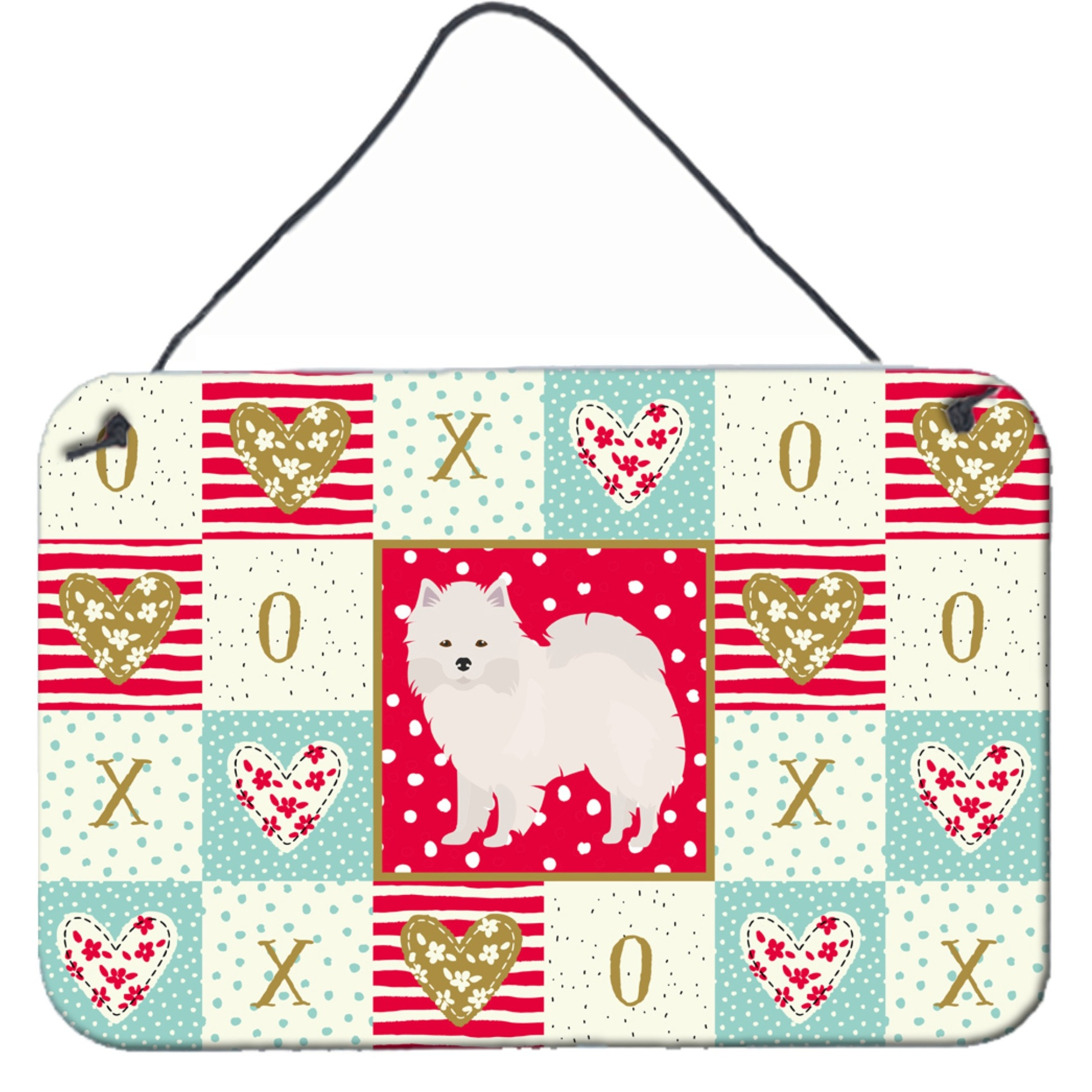 &quotCaroline's Treasures American Eskimo Love Door Hanging Prints wall-decor, Multicolor"