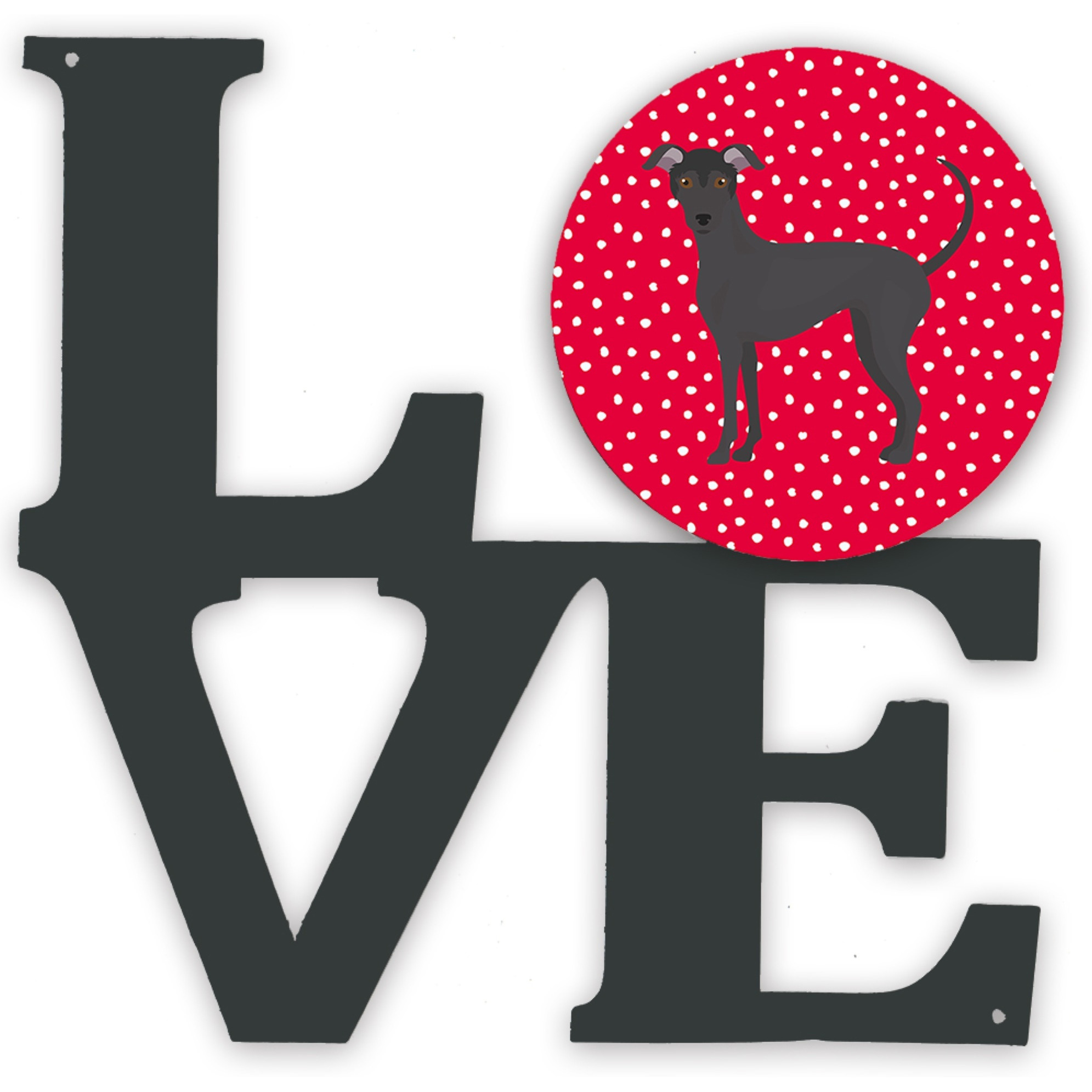 &quotCaroline's Treasures Argentine Pila Dog Metal Artwork Love wall-decor, Multicolor"