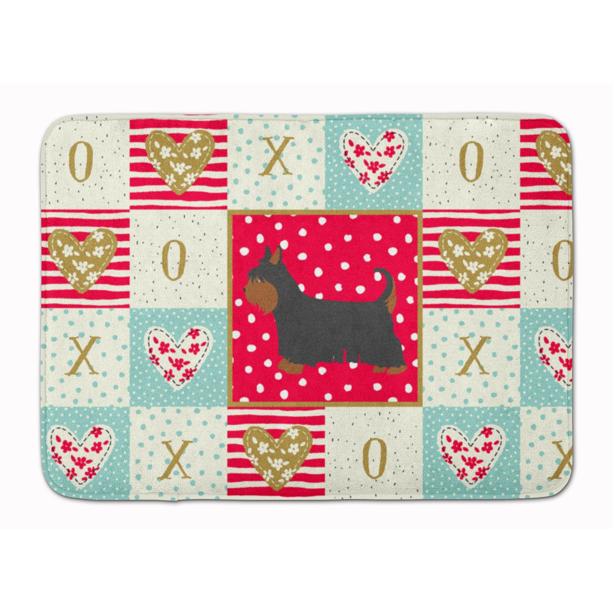 &quotCaroline's Treasures Australian Silky Terrier Love Machine Washable Memory Foam Mat doormats, Multicolor"