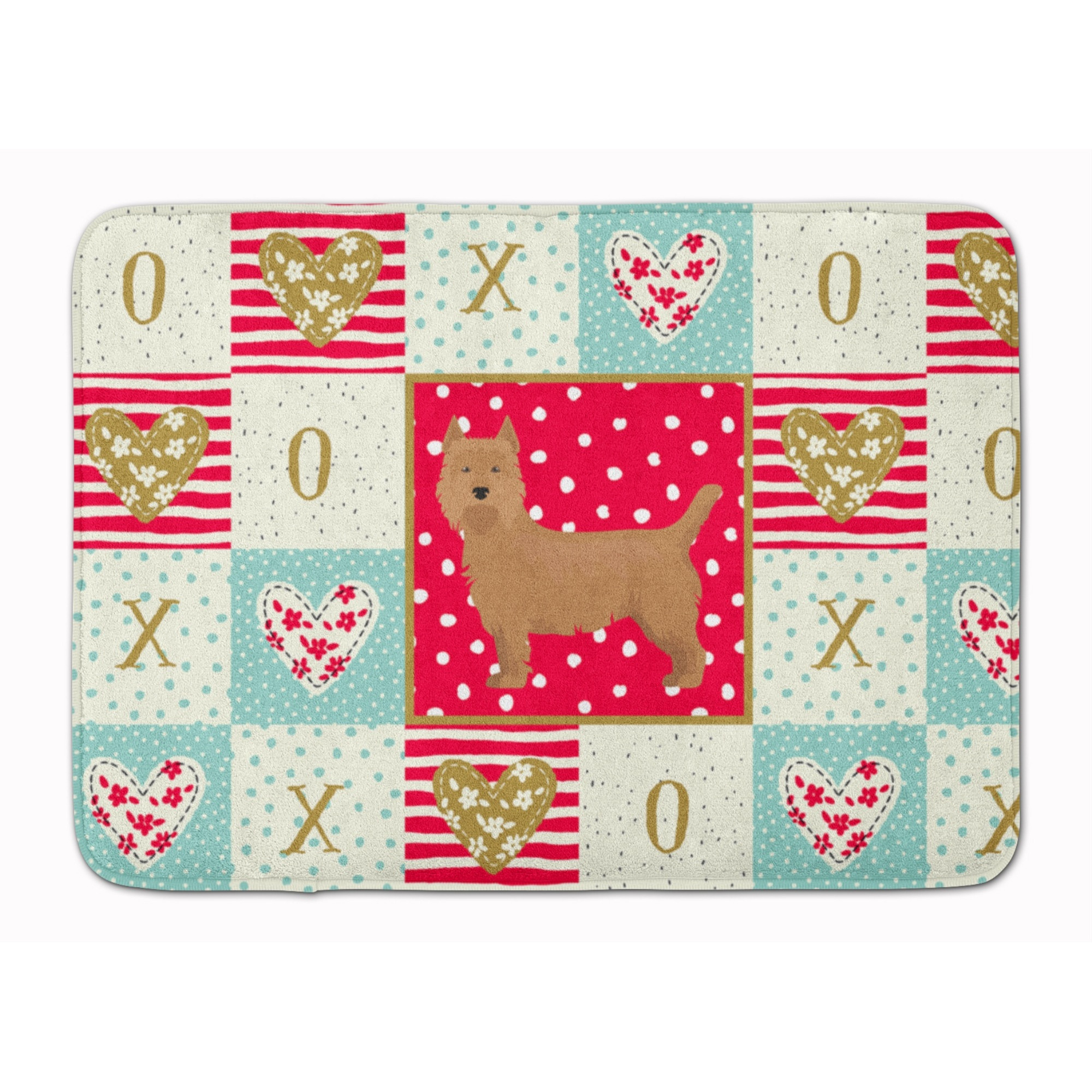 &quotCaroline's Treasures Australian Terrier Love Machine Washable Memory Foam Mat doormats, Multicolor"