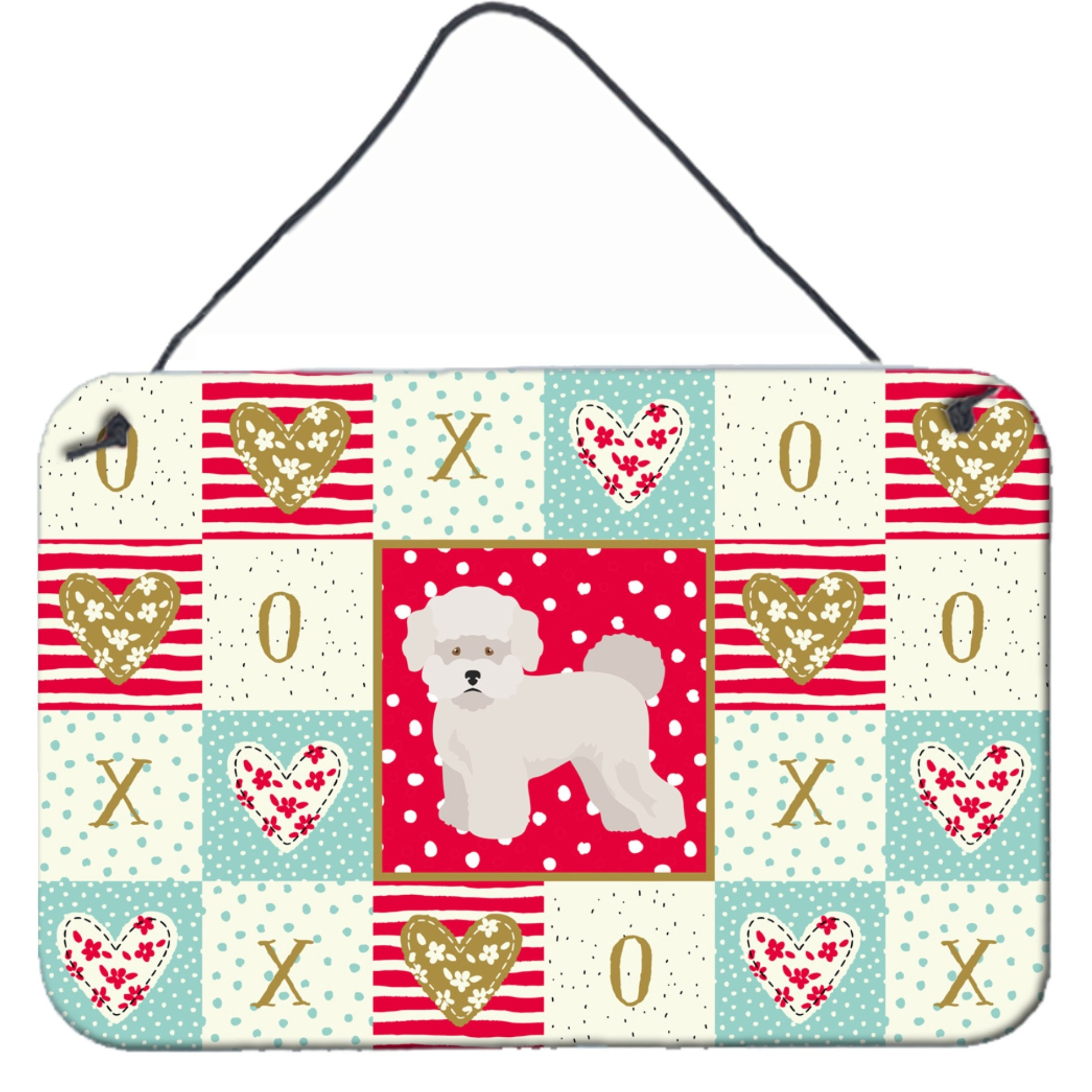 &quotCaroline's Treasures Bichon Fris 2 Love Door Hanging Prints wall-decor, Multicolor"
