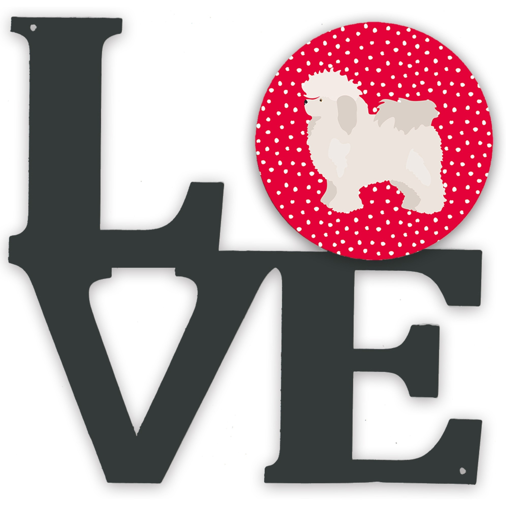 &quotCaroline's Treasures Bolognese Metal Artwork Love wall-decor, Multicolor"
