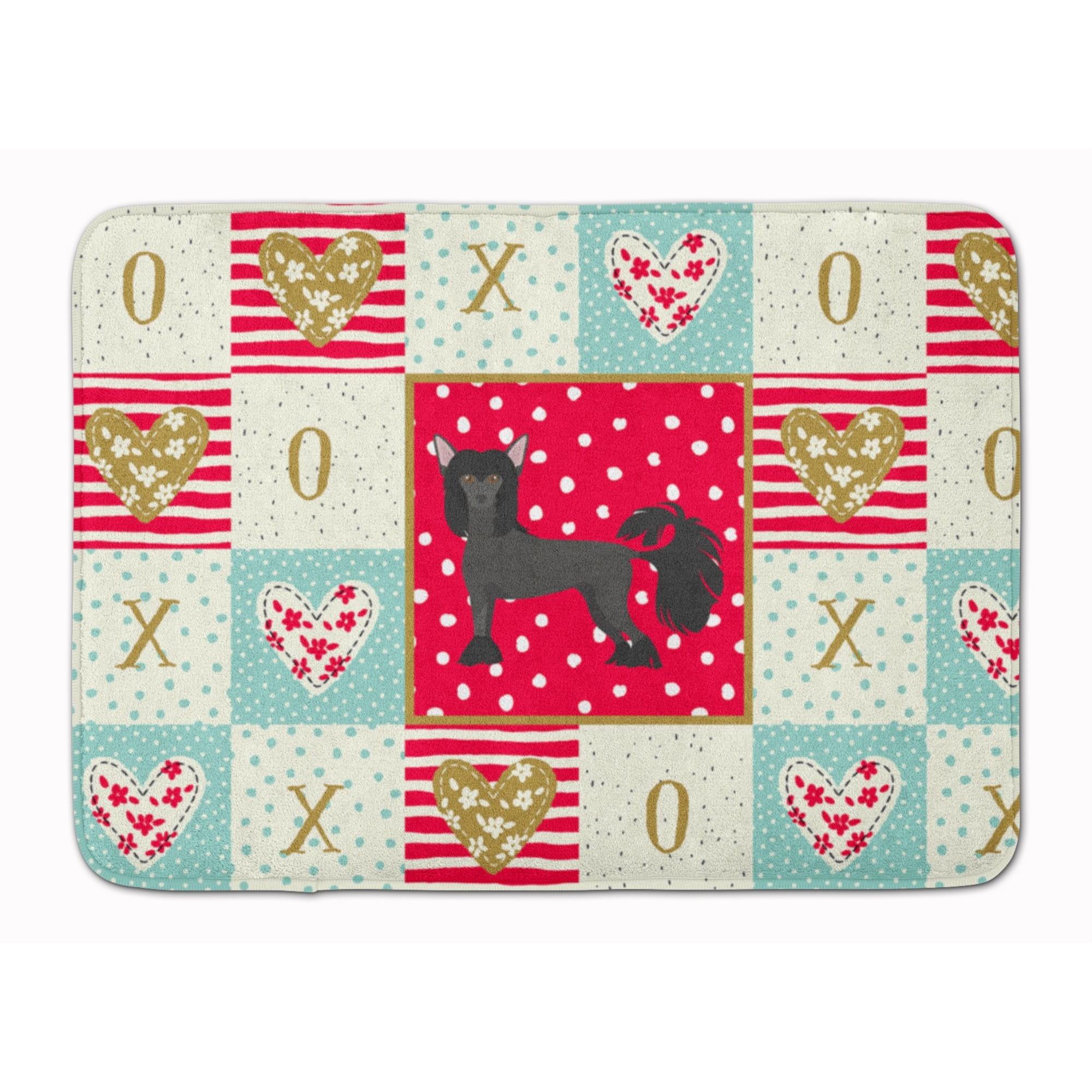 &quotCaroline's Treasures Chinese Crested 1 Love Machine Washable Memory Foam Mat doormats, Multicolor"