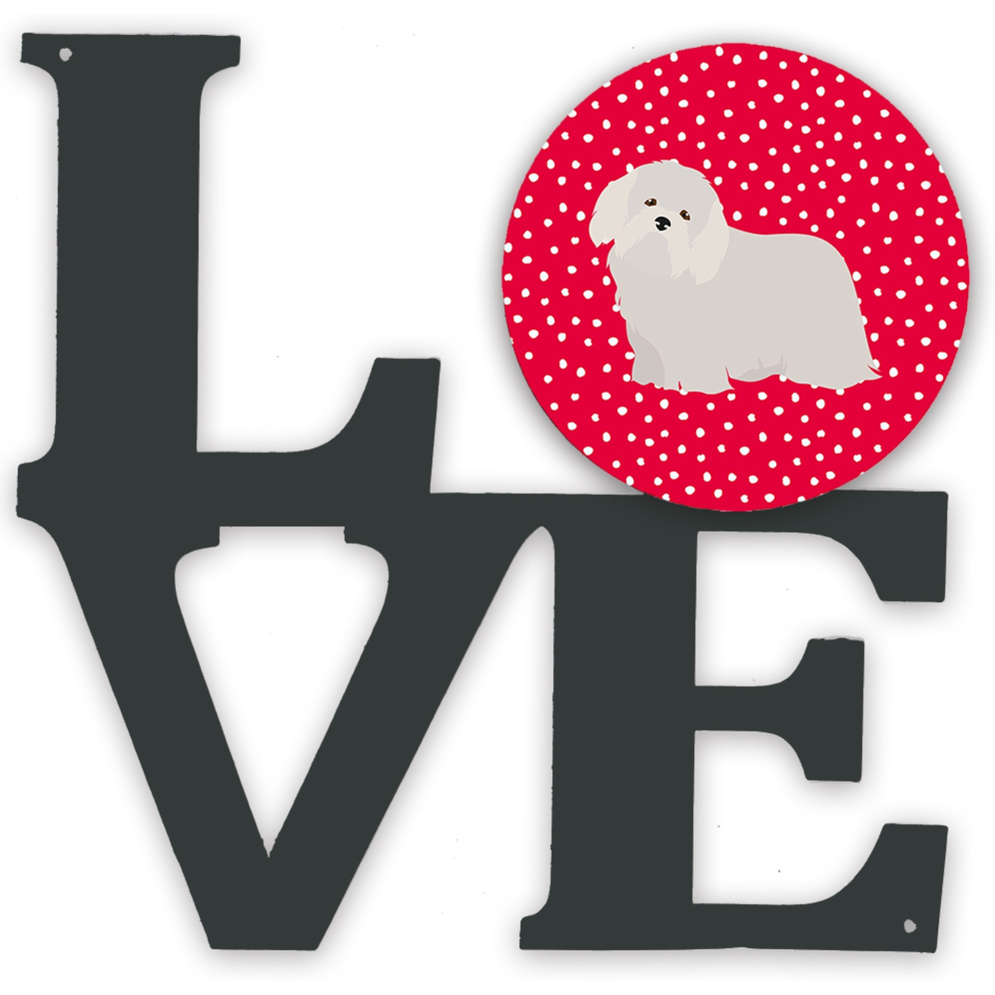 &quotCaroline's Treasures Coton de Tulear 2 Metal Artwork Love wall-decor, Multicolor"