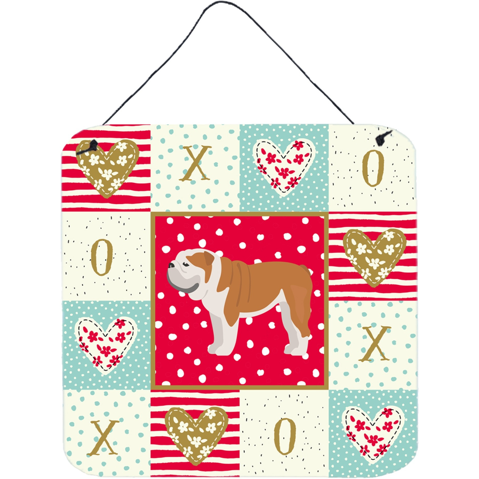 &quotCaroline's Treasures English Bulldog 1 Love Door Hanging Prints wall-decor, Multicolor"