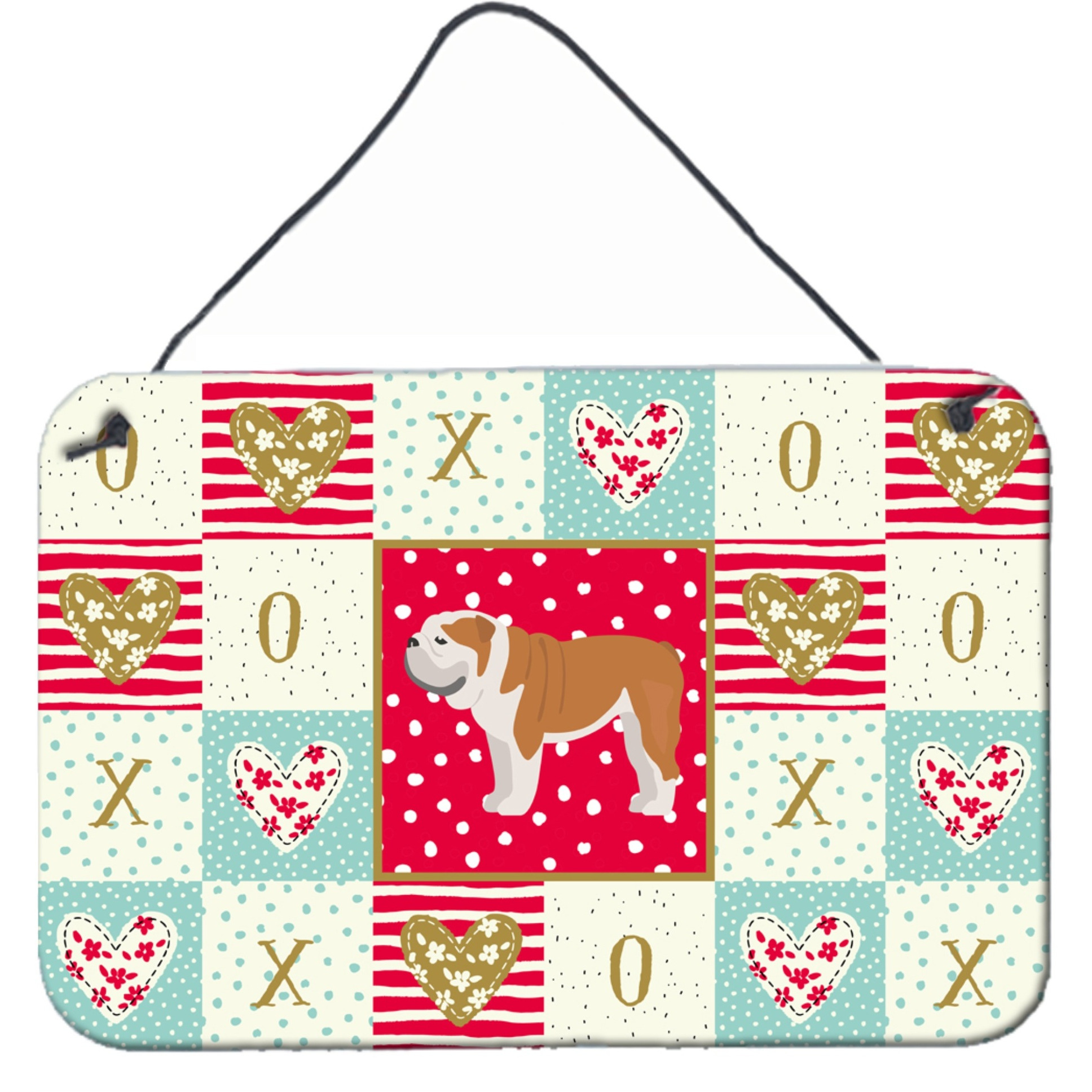 &quotCaroline's Treasures English Bulldog 1 Love Door Hanging Prints wall-decor, Multicolor"