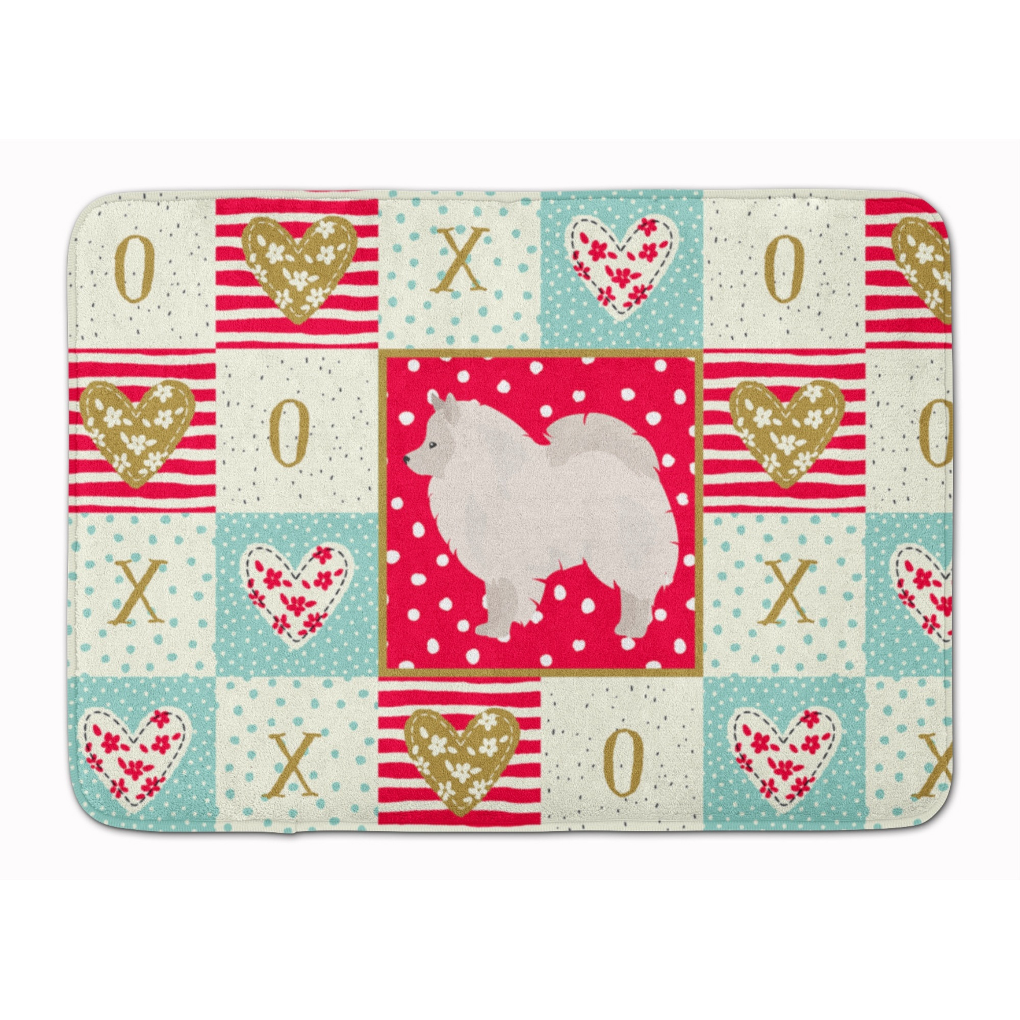 &quotCaroline's Treasures German Spitz 1 Love Machine Washable Memory Foam Mat doormats, Multicolor"
