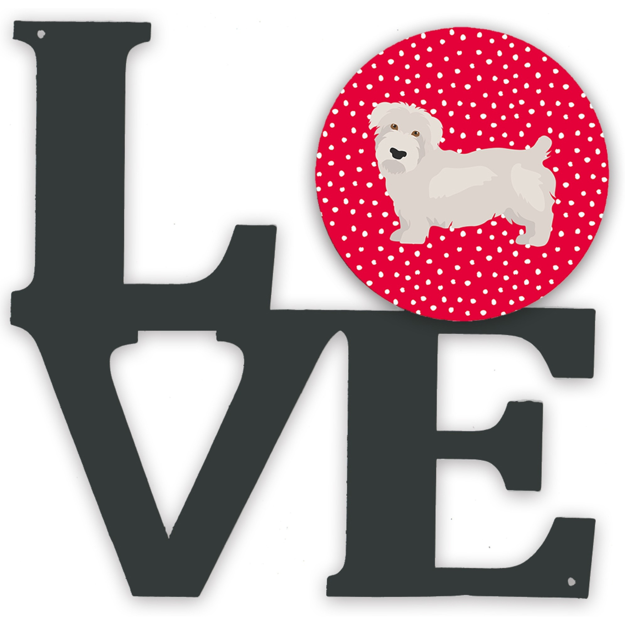 &quotCaroline's Treasures Glen of Imal 2 Metal Artwork Love wall-decor, Multicolor"