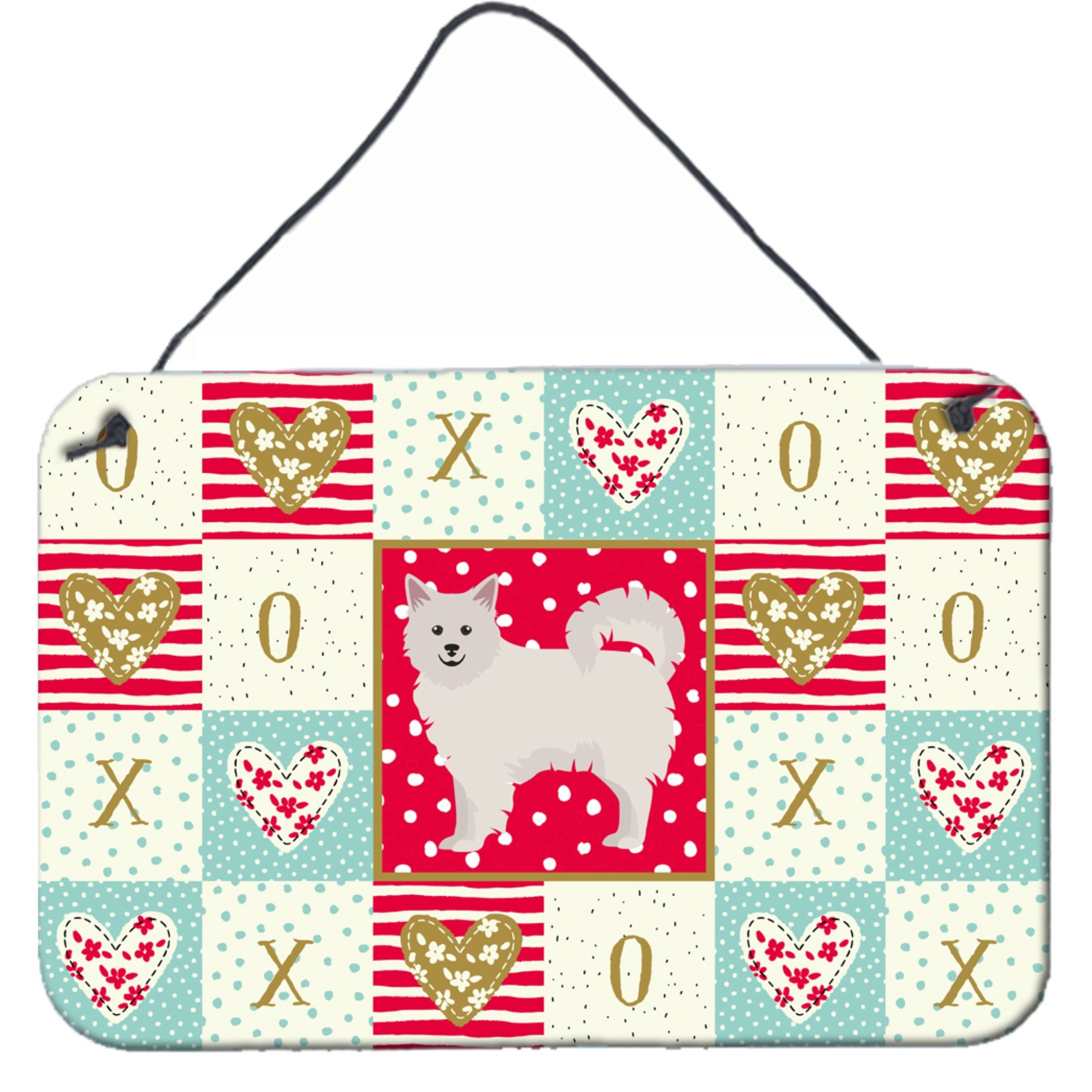 &quotCaroline's Treasures Italian Spitz Love Door Hanging Prints wall-decor, Multicolor"