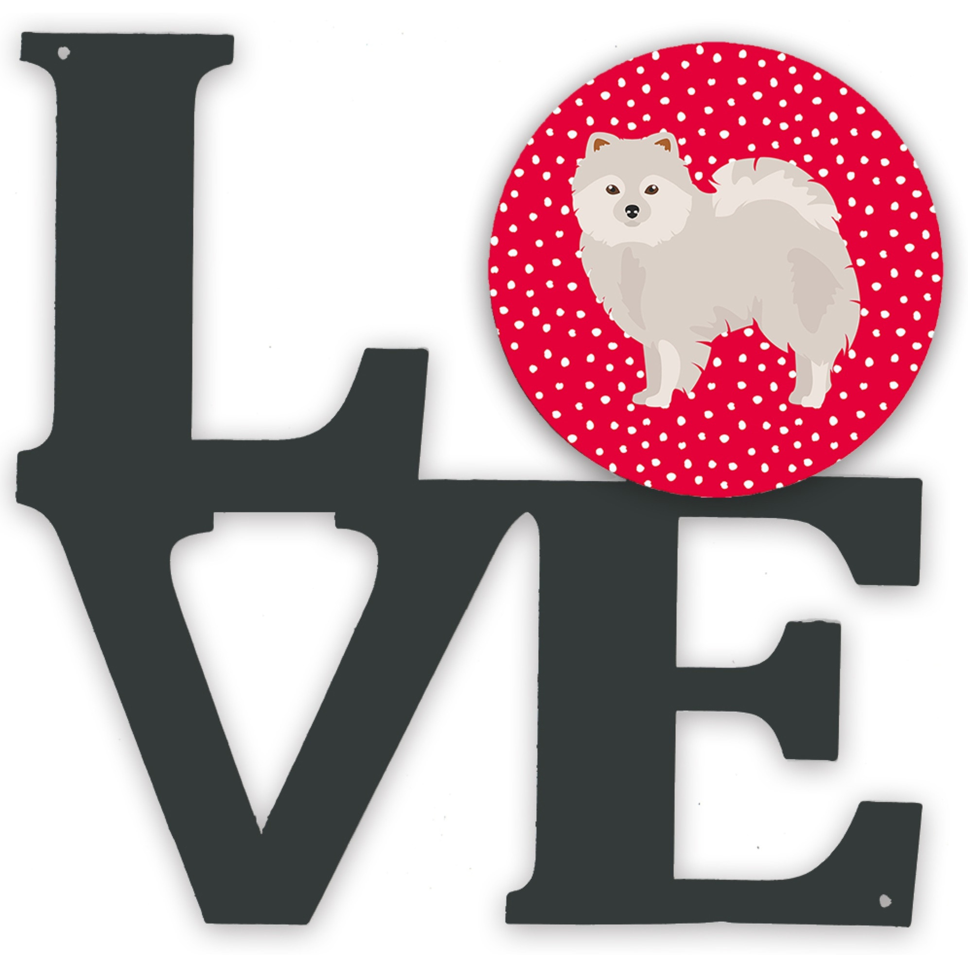 &quotCaroline's Treasures Japanese Spitz Metal Artwork Love wall-decor, Multicolor"