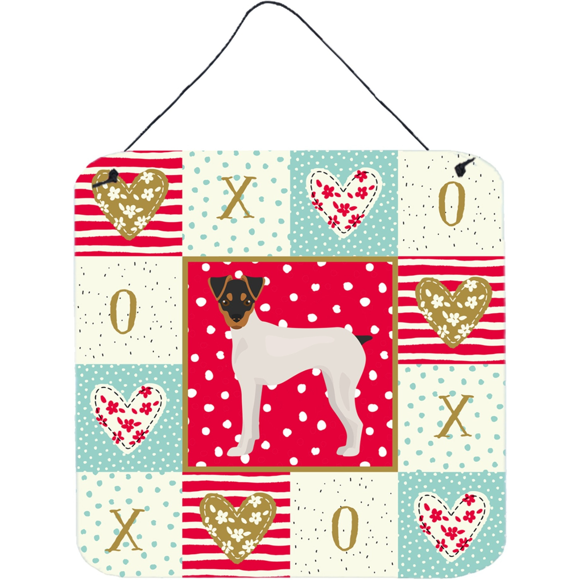 &quotCaroline's Treasures Japanese Terrier Love Door Hanging Prints wall-decor, Multicolor"