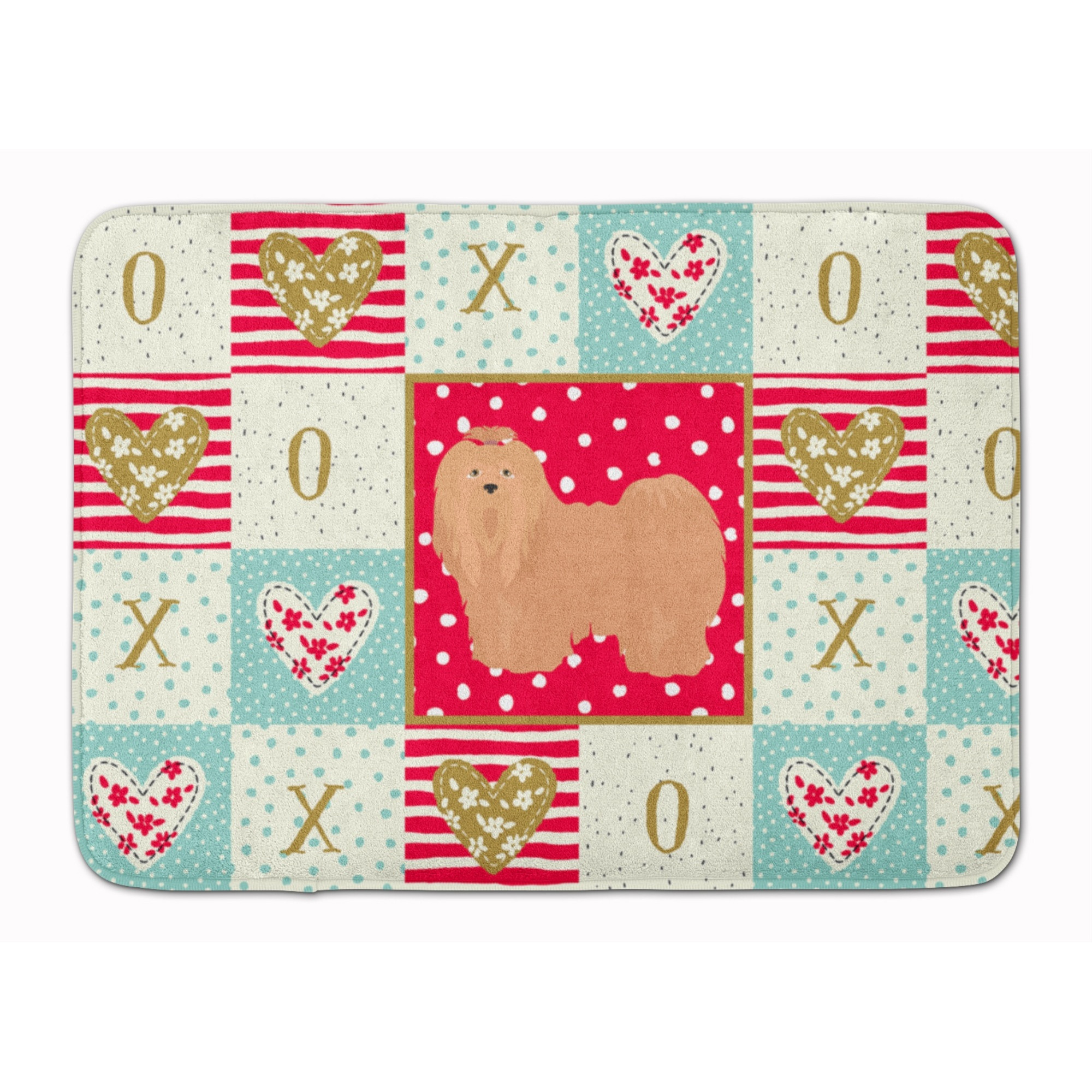 &quotCaroline's Treasures Lhasa Apso 1 Love Machine Washable Memory Foam Mat doormats, Multicolor"