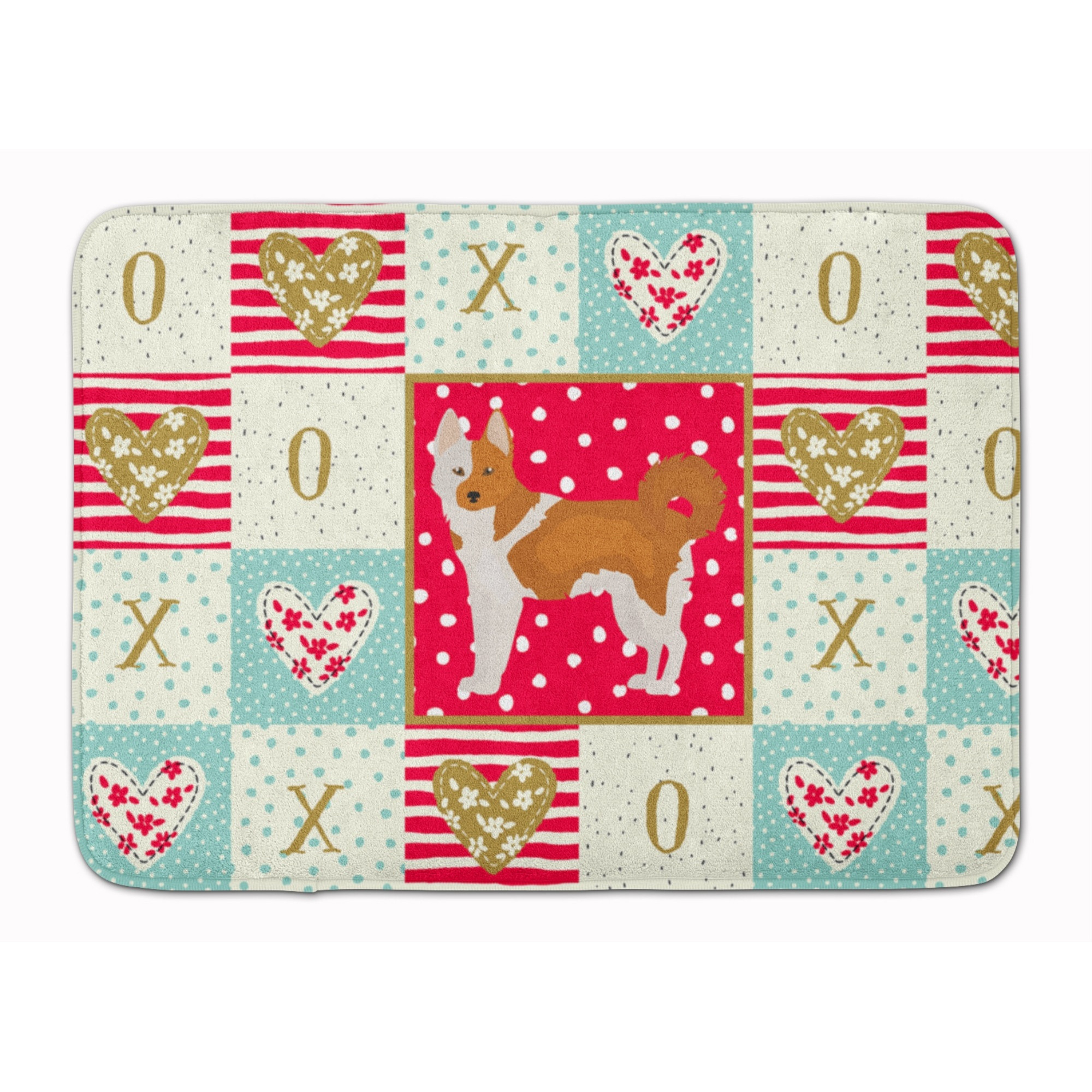 &quotCaroline's Treasures Nordic Spitz Love Machine Washable Memory Foam Mat doormats, Multicolor"