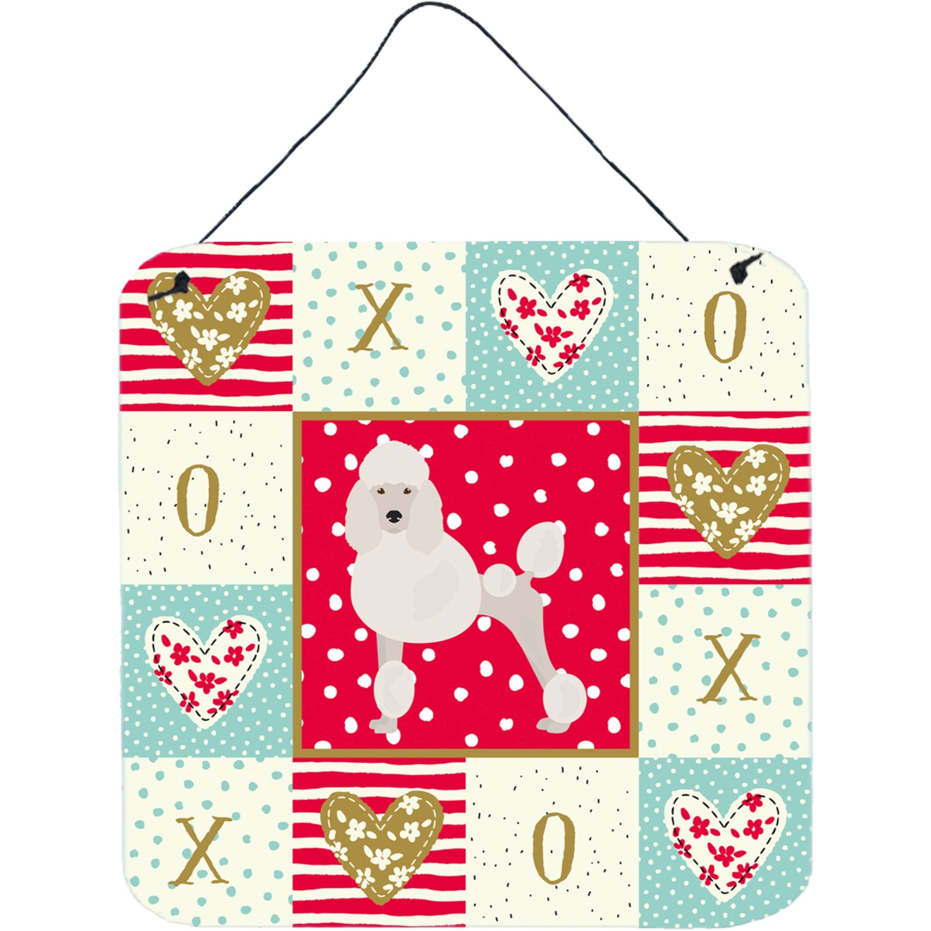 &quotCaroline's Treasures Poodle Love Door Hanging Prints wall-decor, Multicolor"