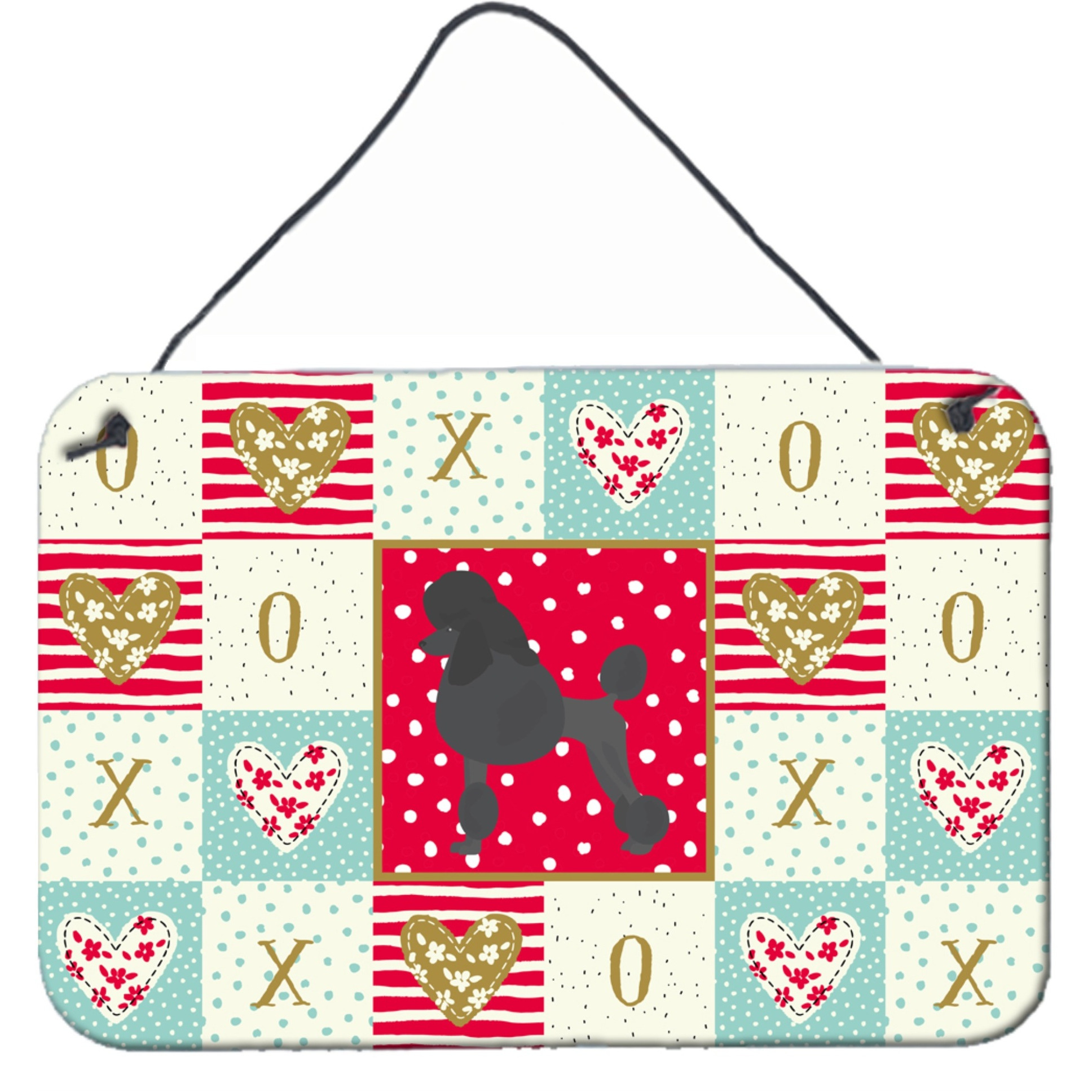 &quotCaroline's Treasures Standard Poodle Love Door Hanging Prints wall-decor, Multicolor"
