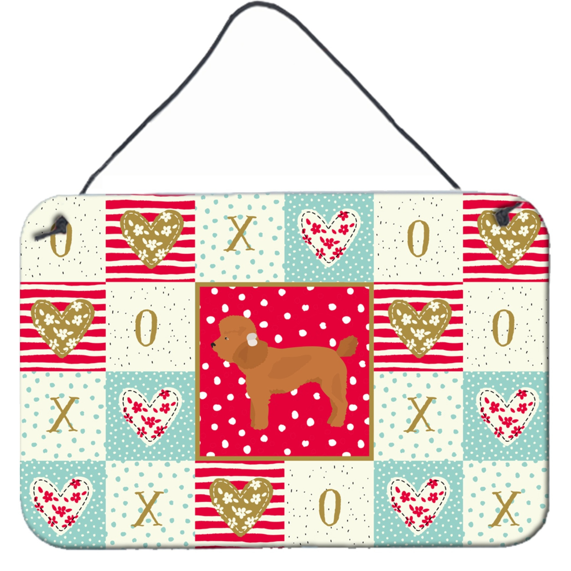 &quotCaroline's Treasures Toy Poodle Love Door Hanging Prints wall-decor, Multicolor"