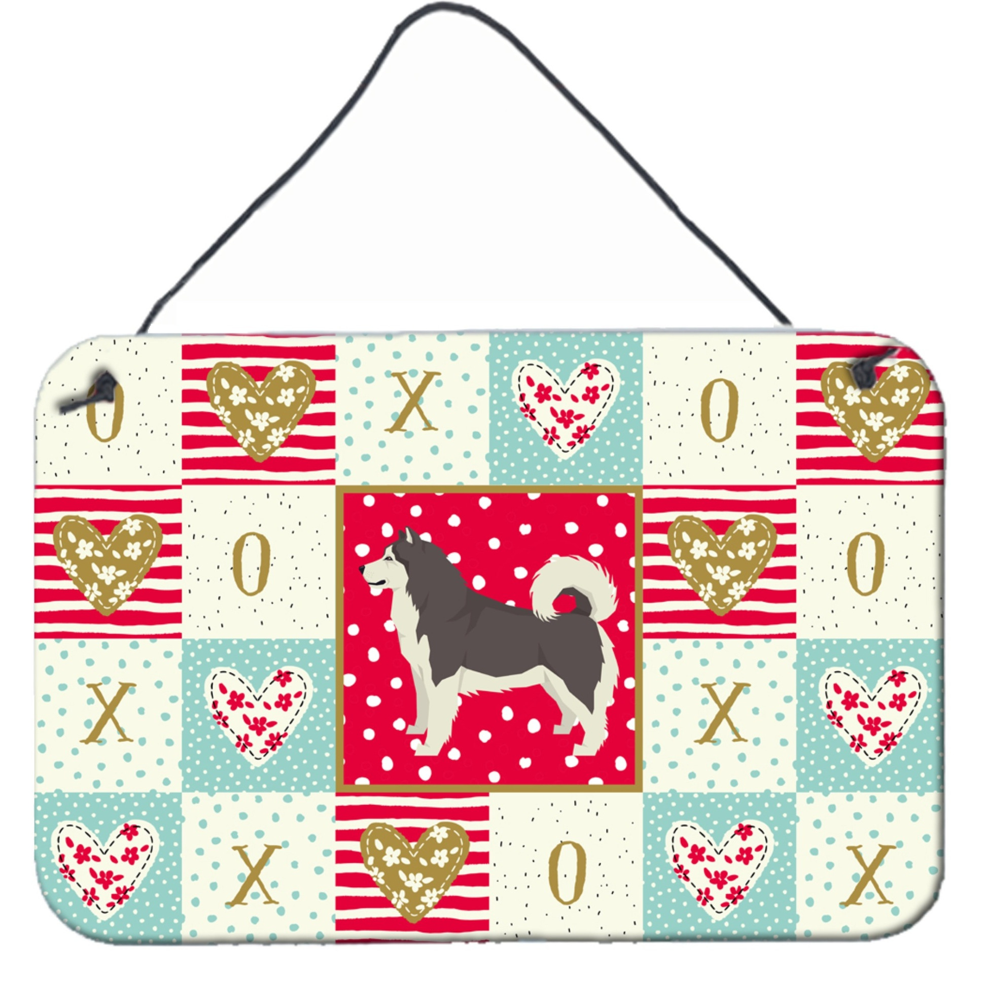 &quotCaroline's Treasures Alaskan Malamute Love Door Hanging Prints wall-decor, Multicolor"
