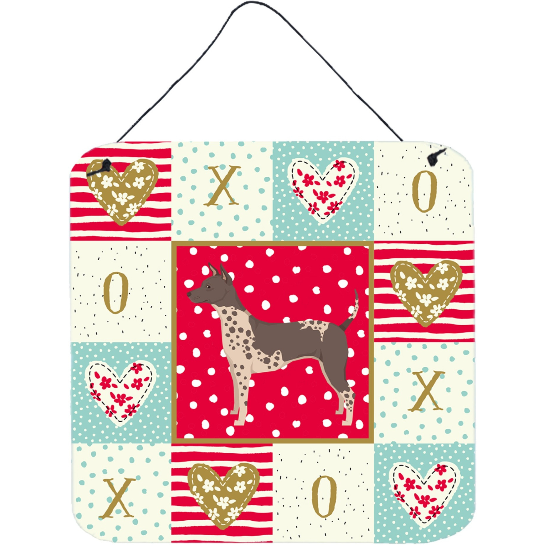 &quotCaroline's Treasures American Hairless Terrier Love Door Hanging Prints wall-decor, Multicolor"