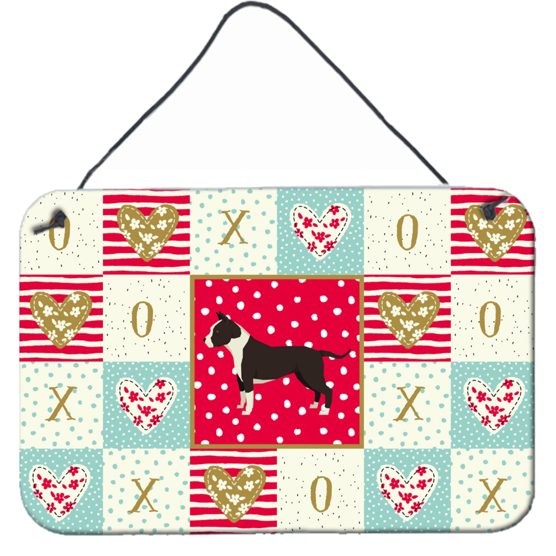 &quotCaroline's Treasures American Staffordshire Terrier Love Door Hanging Prints wall-decor, Multicolor"