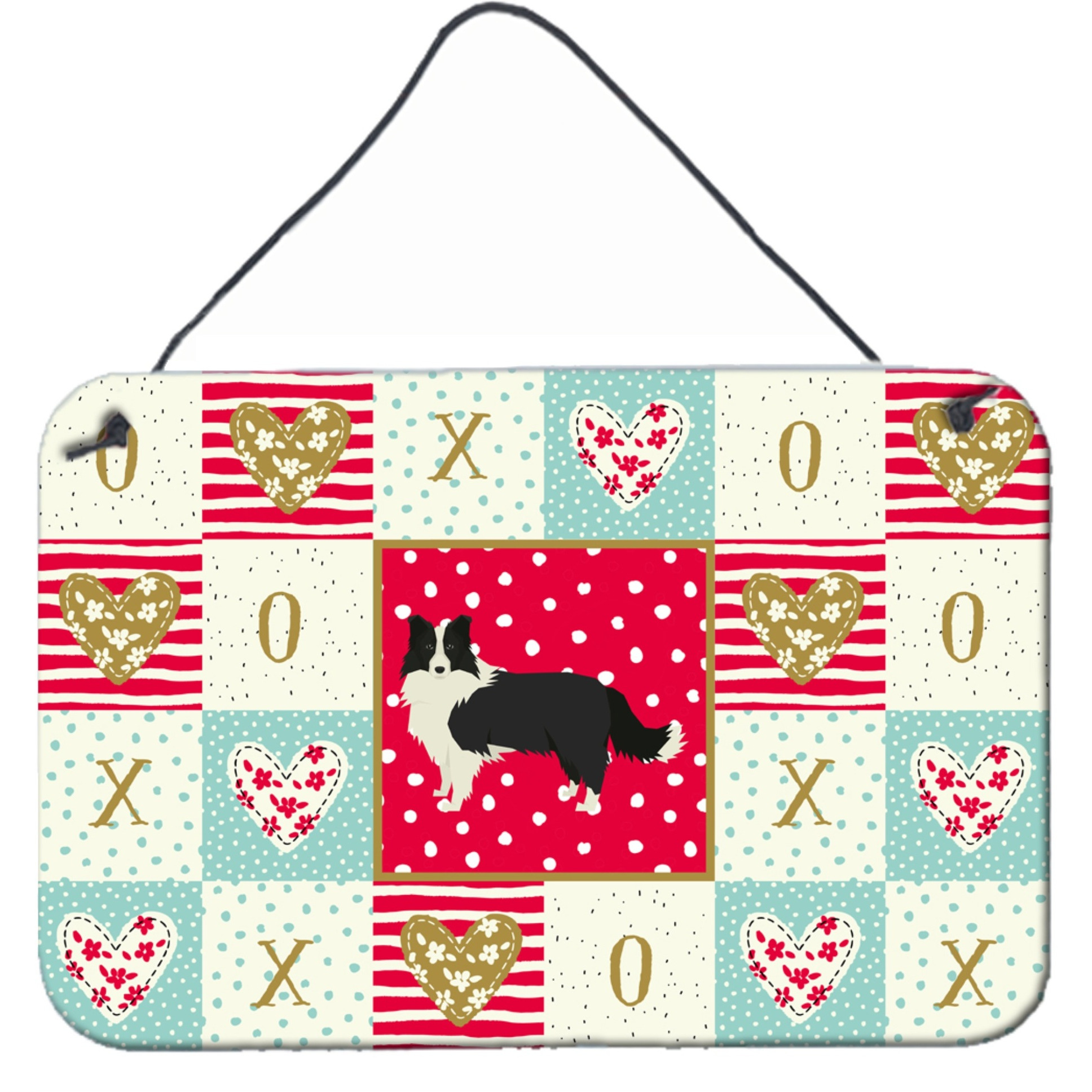 &quotCaroline's Treasures Border Collie Love Door Hanging Prints wall-decor, Multicolor"