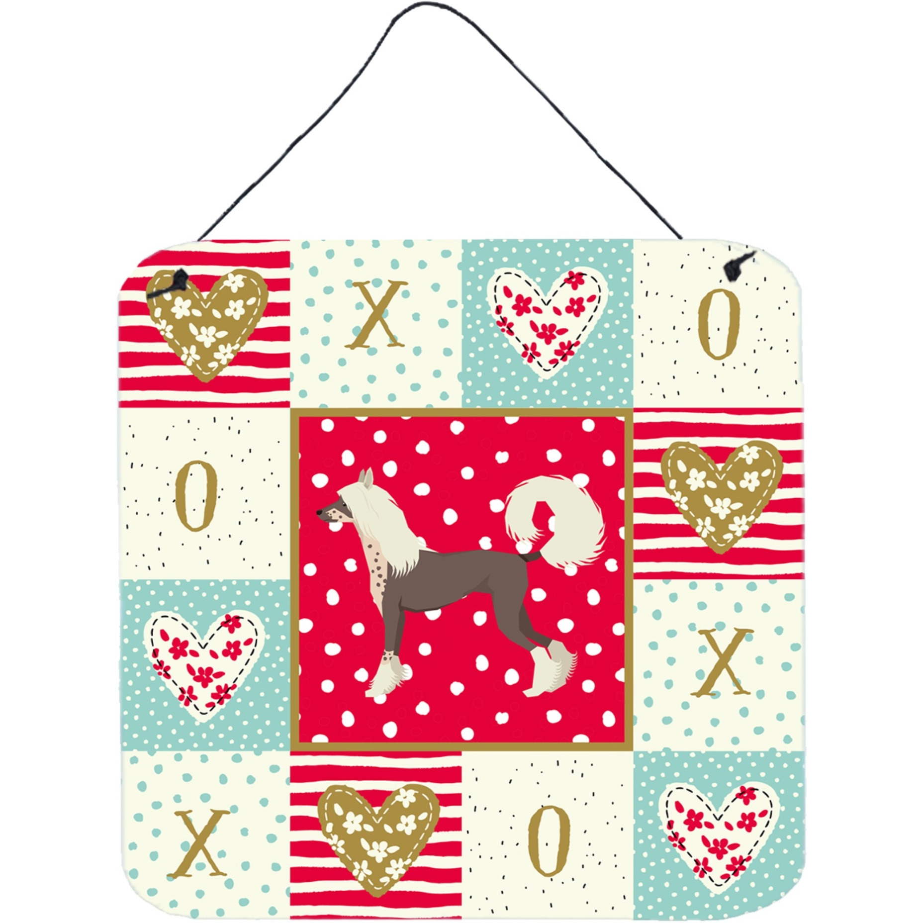 &quotCaroline's Treasures Chinese Crested Love Door Hanging Prints wall-decor, Multicolor"